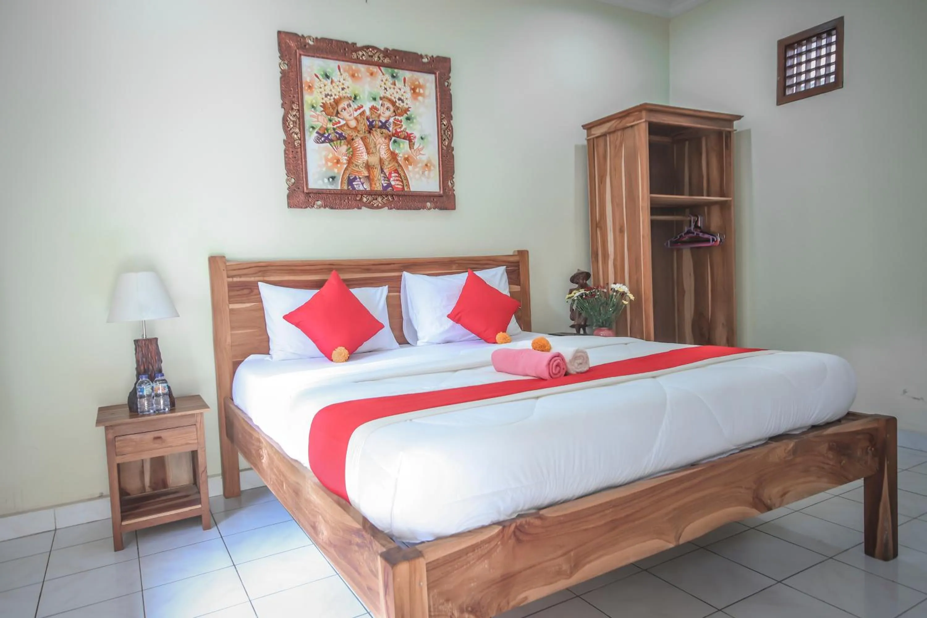 Bed in Satya House Ubud