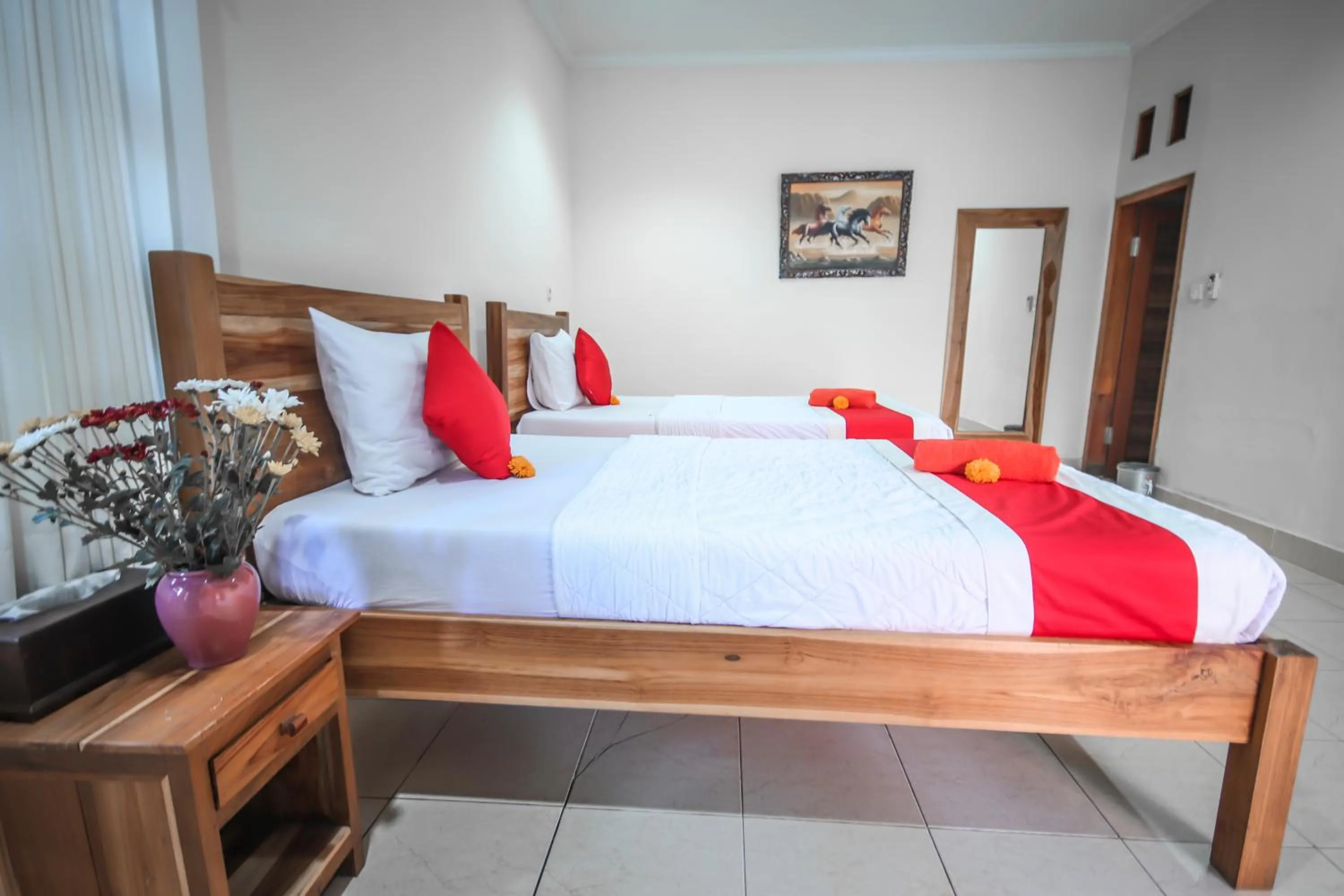 Bed in Satya House Ubud