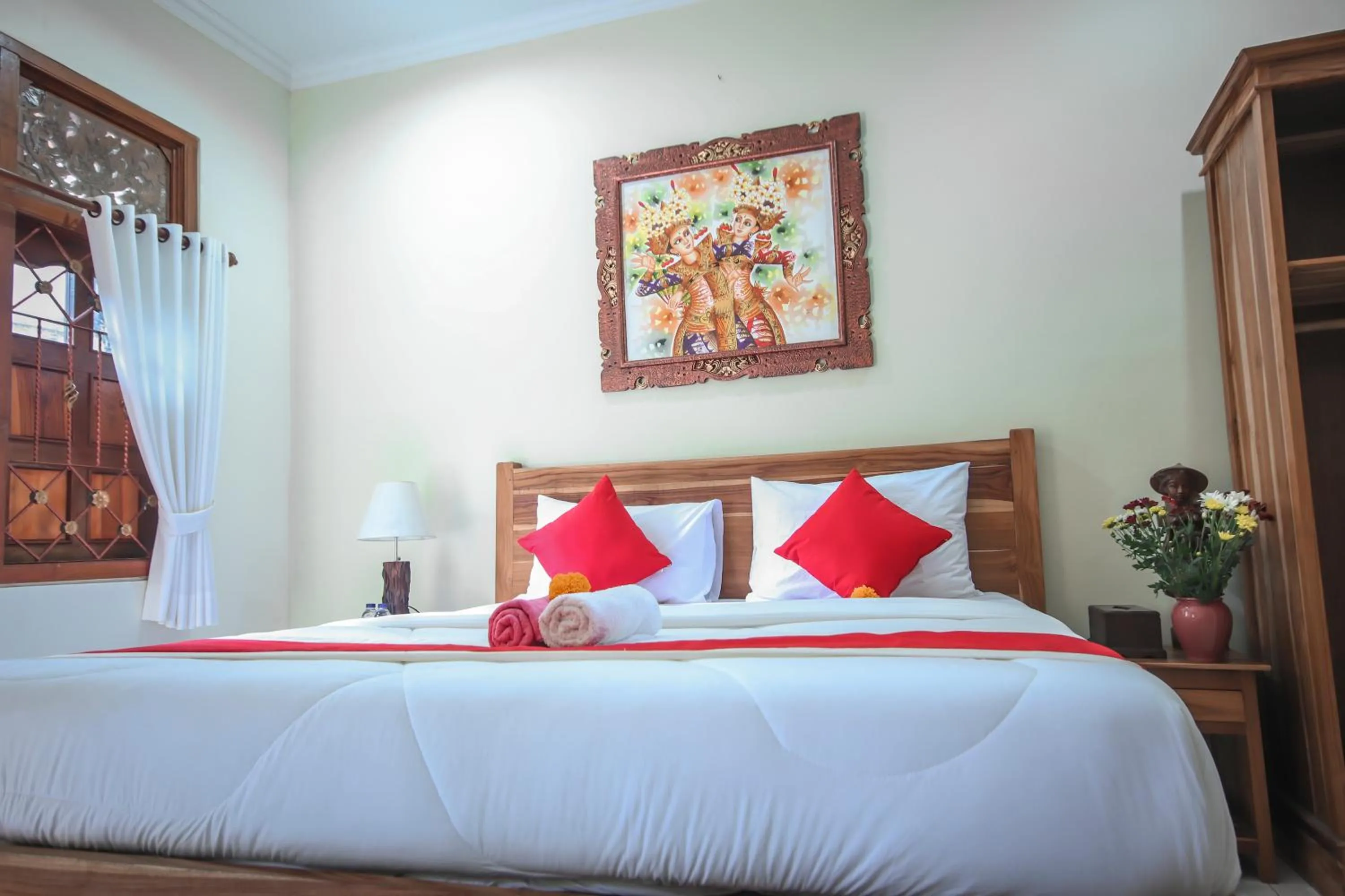 Bed in Satya House Ubud