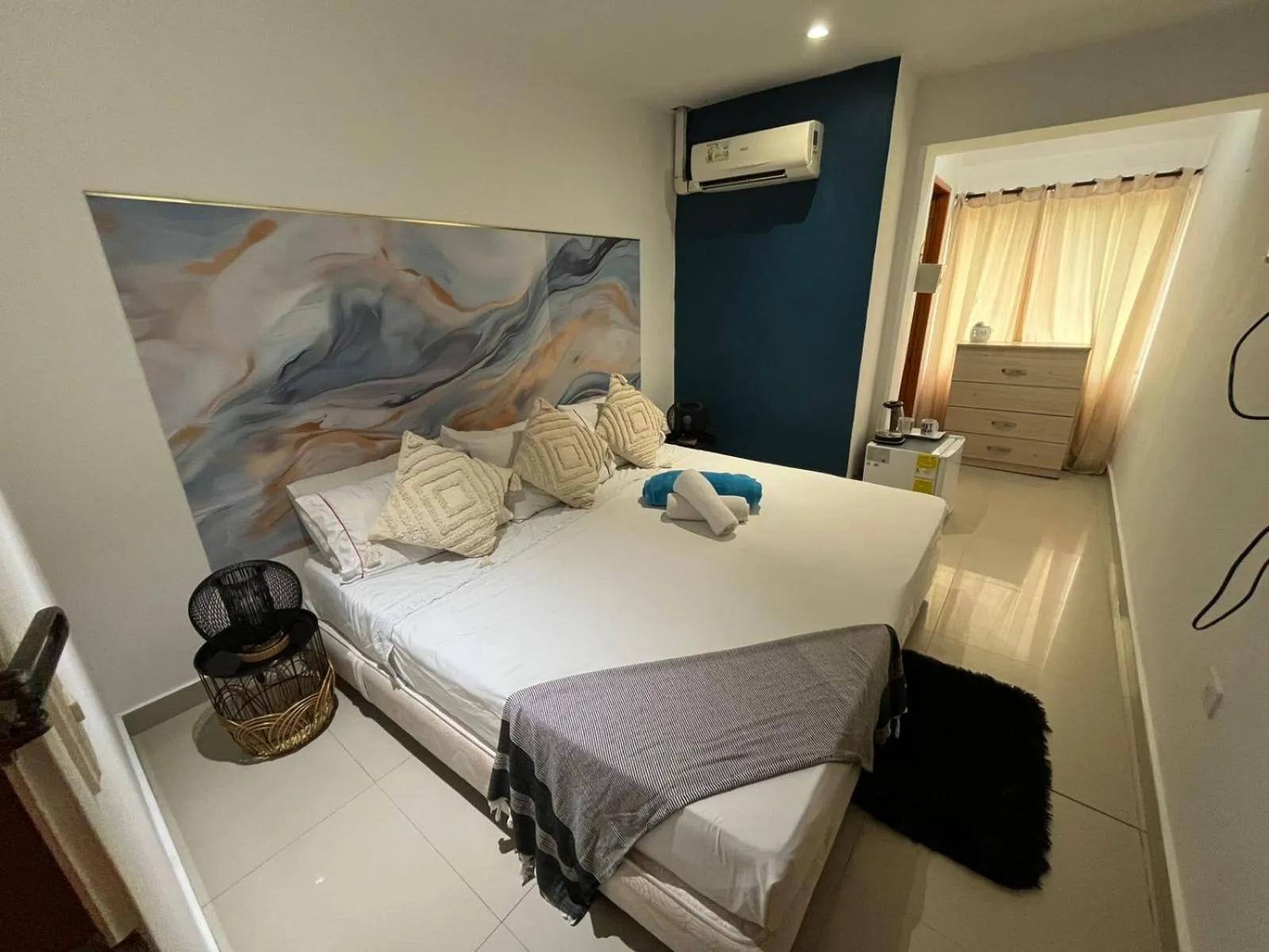 Bed in Sweet Caribbean Airport Hotel