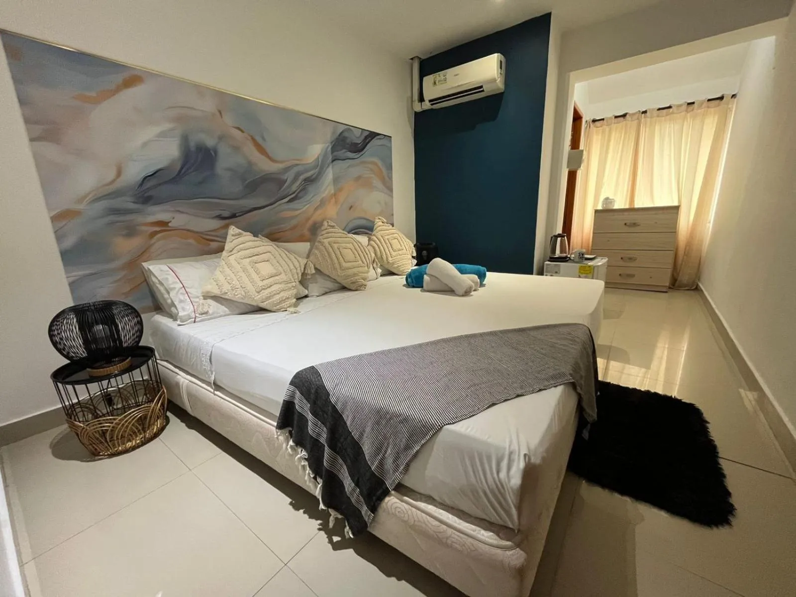 Bed in Sweet Caribbean Airport Hotel