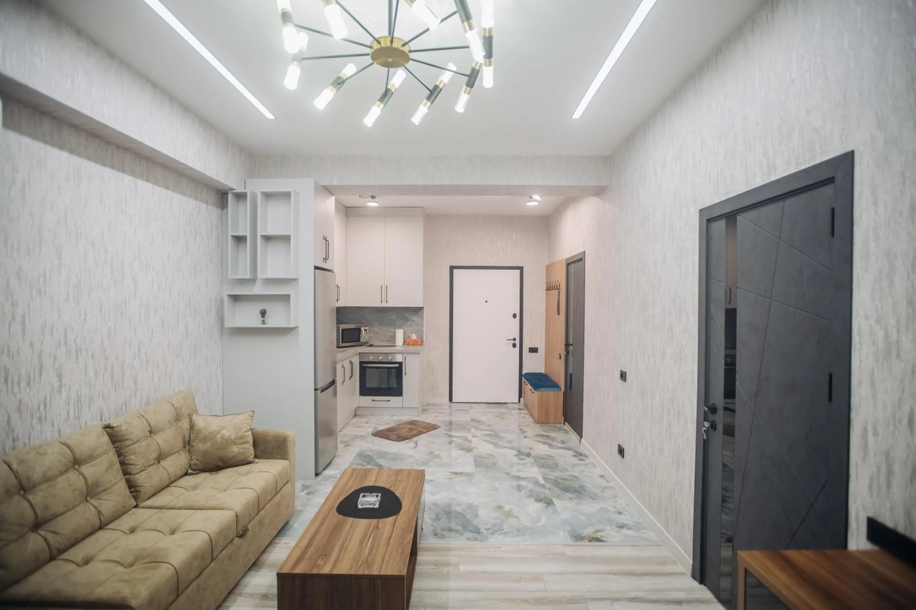 Kitchen or kitchenette in Sabah Bayil Residence Family Apart