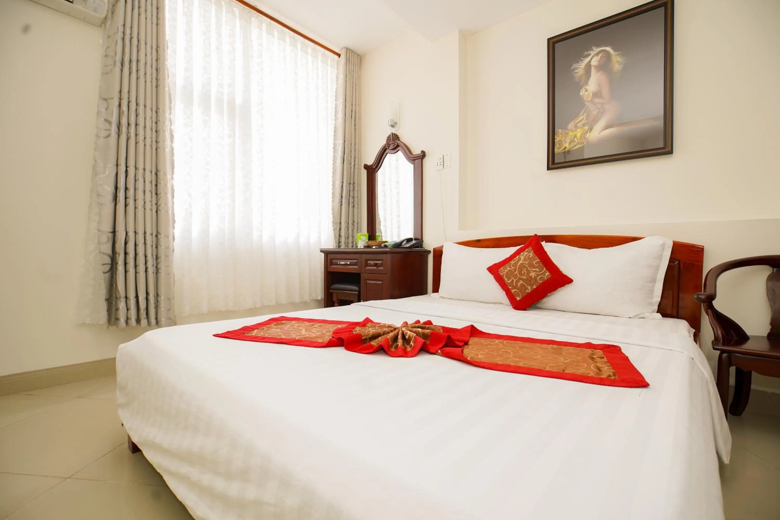 Bed in Nguyen Ha Hotel