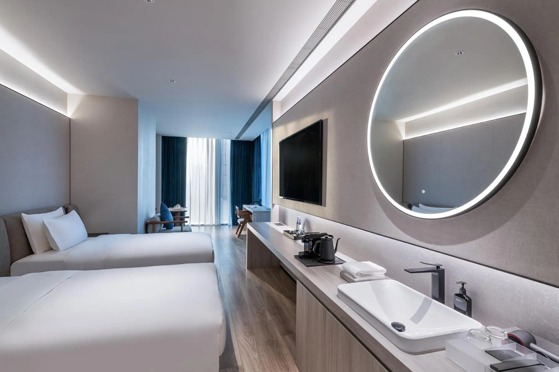 Bed in Orange Crystal Hotel, Nanshan Science and Technology Park, Shenzhen