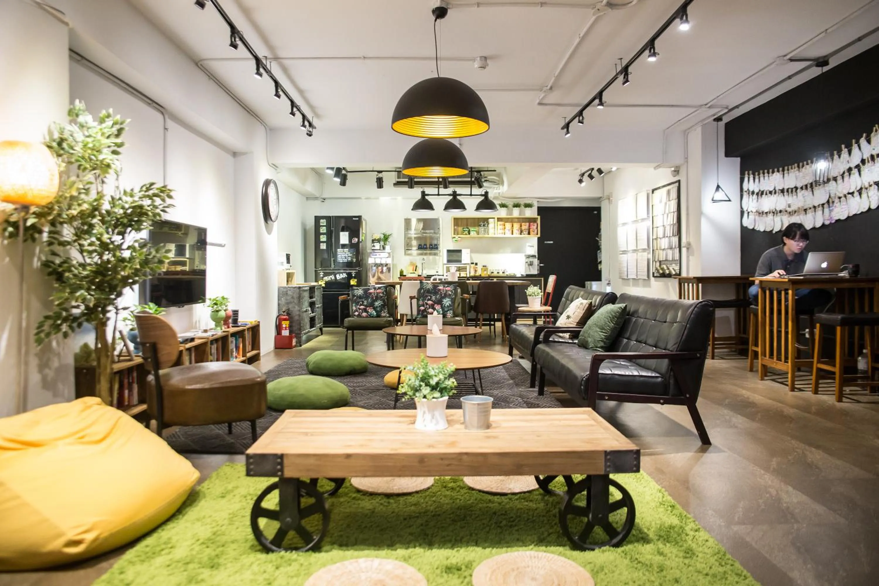 Living room in We Come Hostel