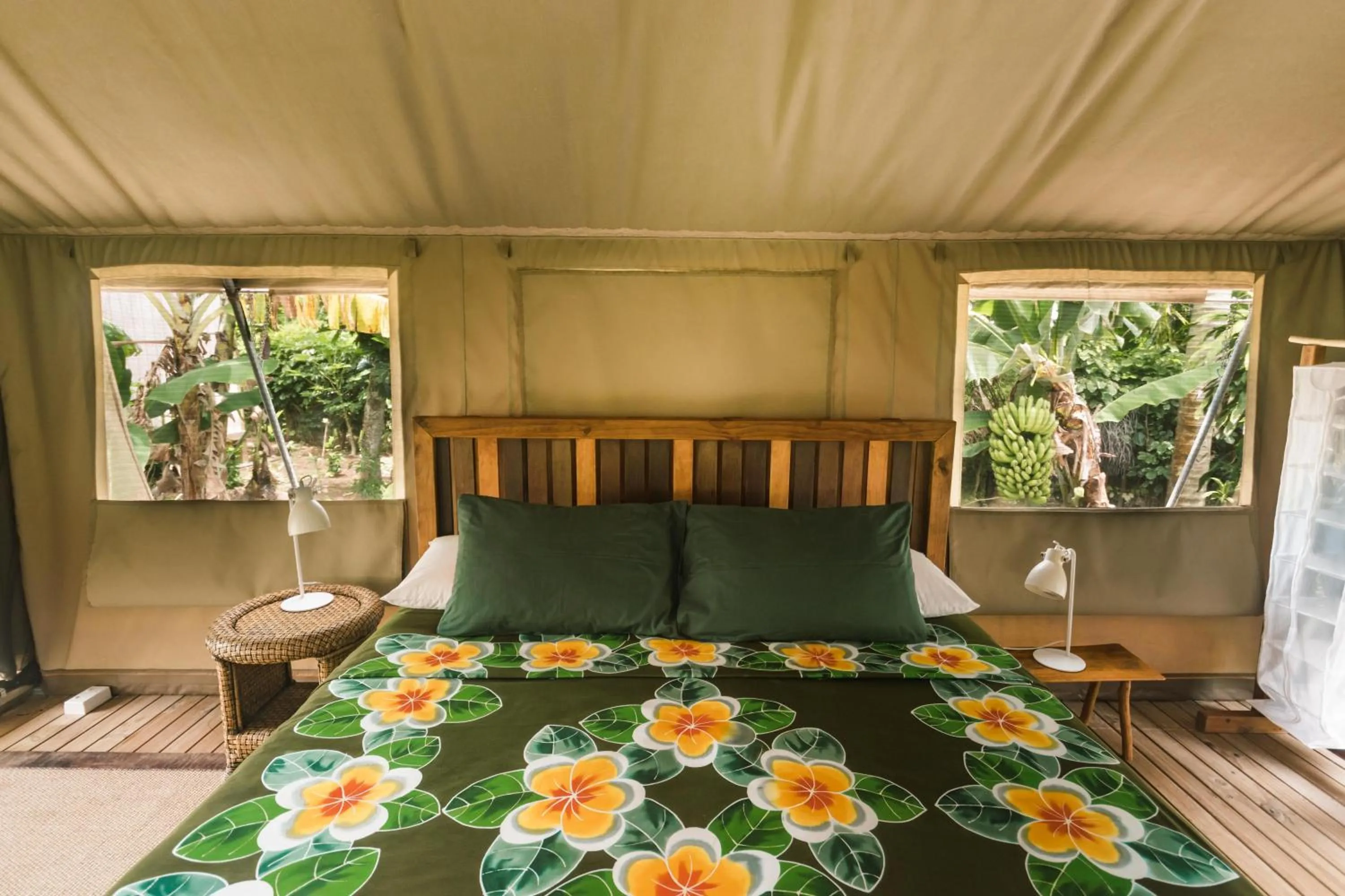 Bed in Ikurangi Eco Retreat