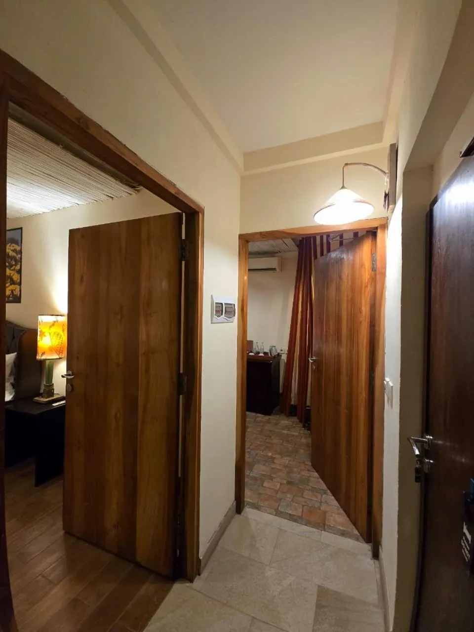 Photo of the whole room, Bed in Sky Suites