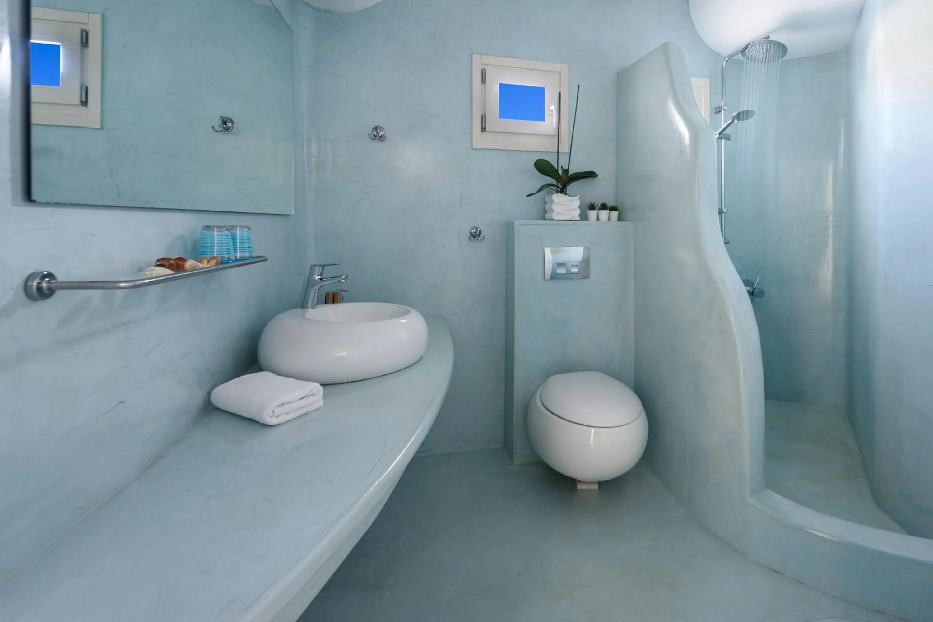 Shower in Ode Villa Oia Caldera & Sunset View