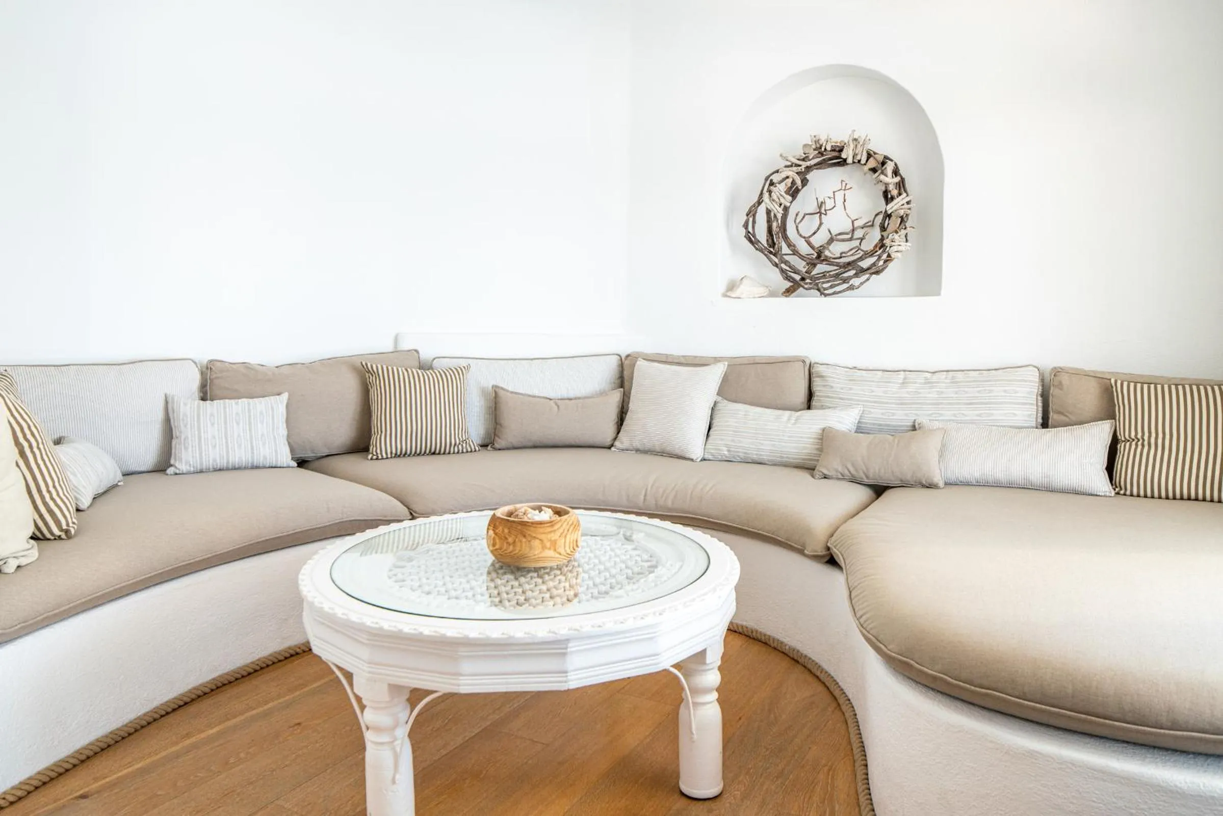 Living room in Ode Villa Oia Caldera & Sunset View