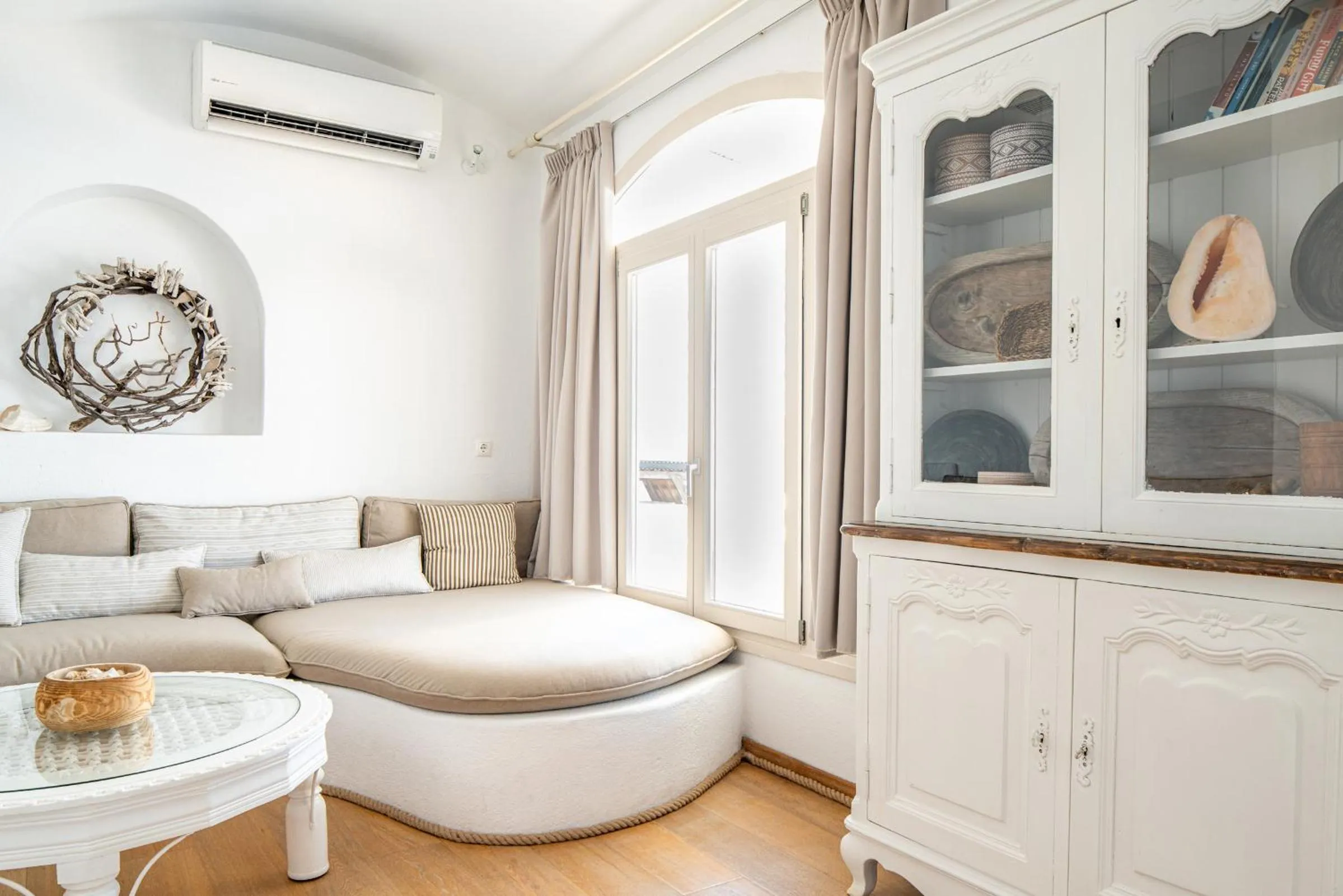 Living room in Ode Villa Oia Caldera & Sunset View