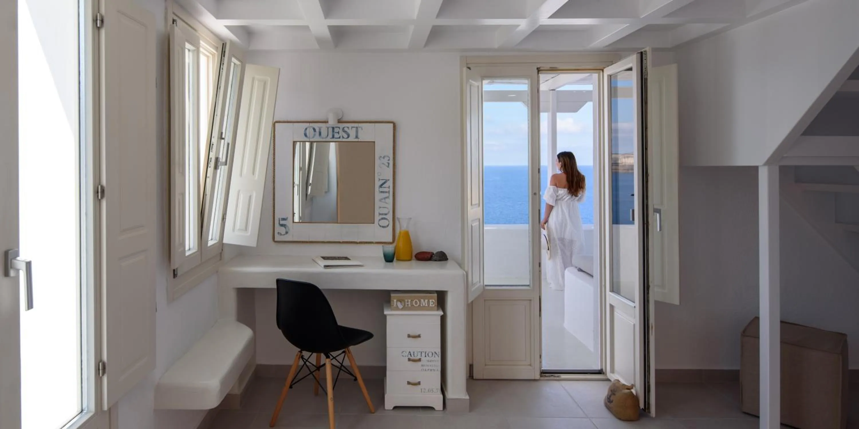 Bedroom in Ode Villa Oia Caldera & Sunset View