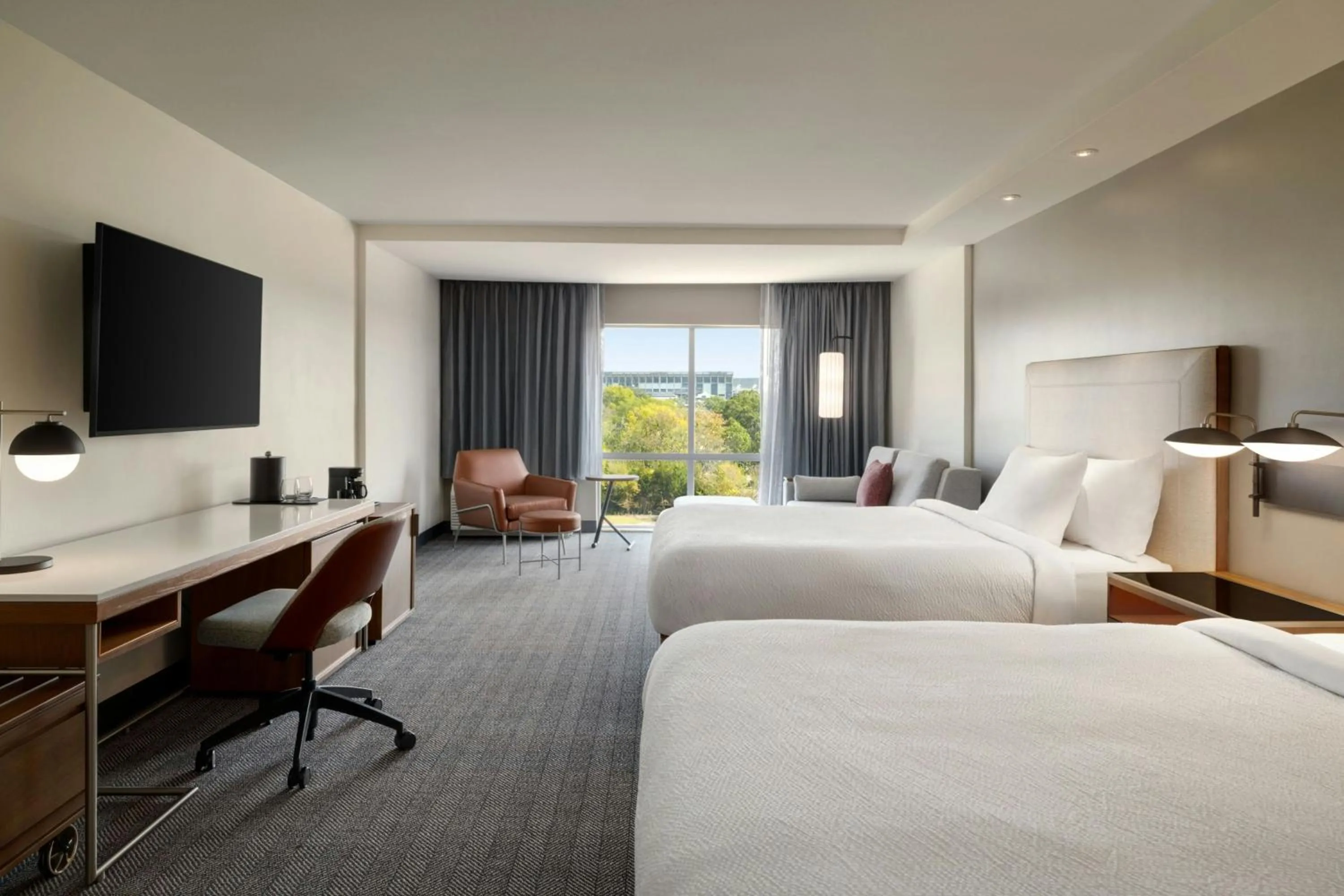 Photo of the whole room, Bed in Courtyard by Marriott Starkville MSU at The Mill Conference Center