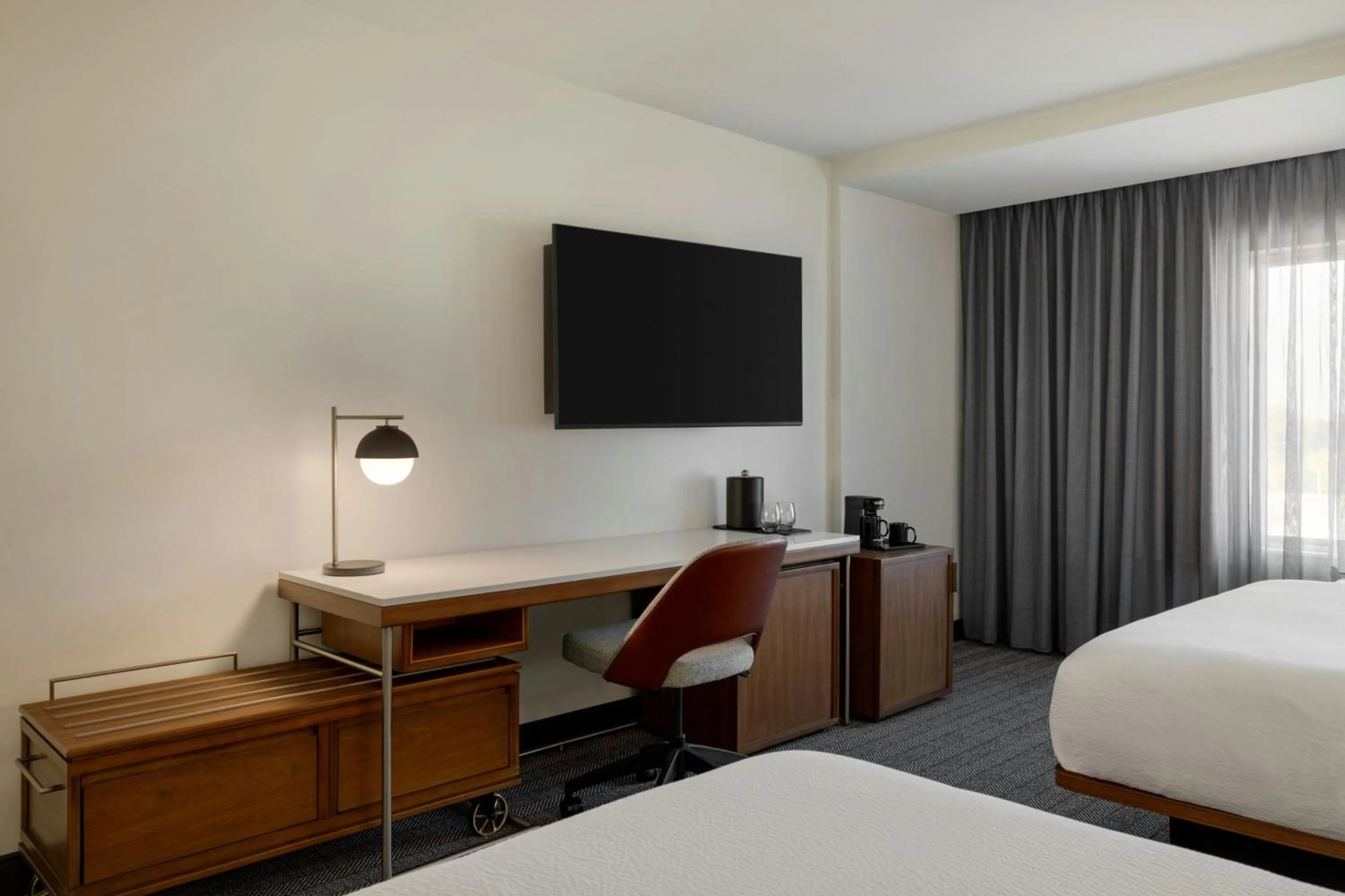 Photo of the whole room, Bed in Courtyard by Marriott Starkville MSU at The Mill Conference Center