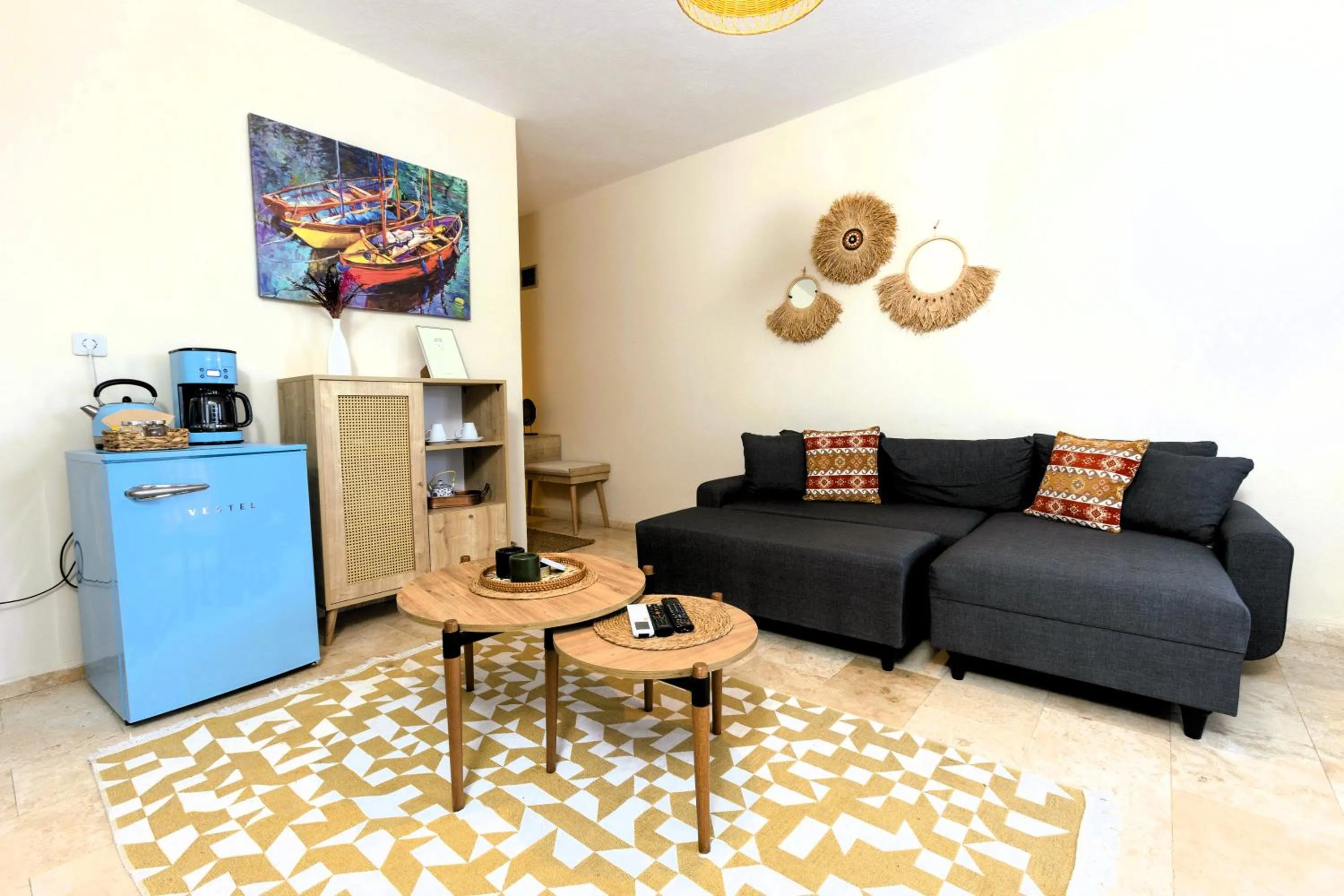 Living room in The Aegean Gate Hotel