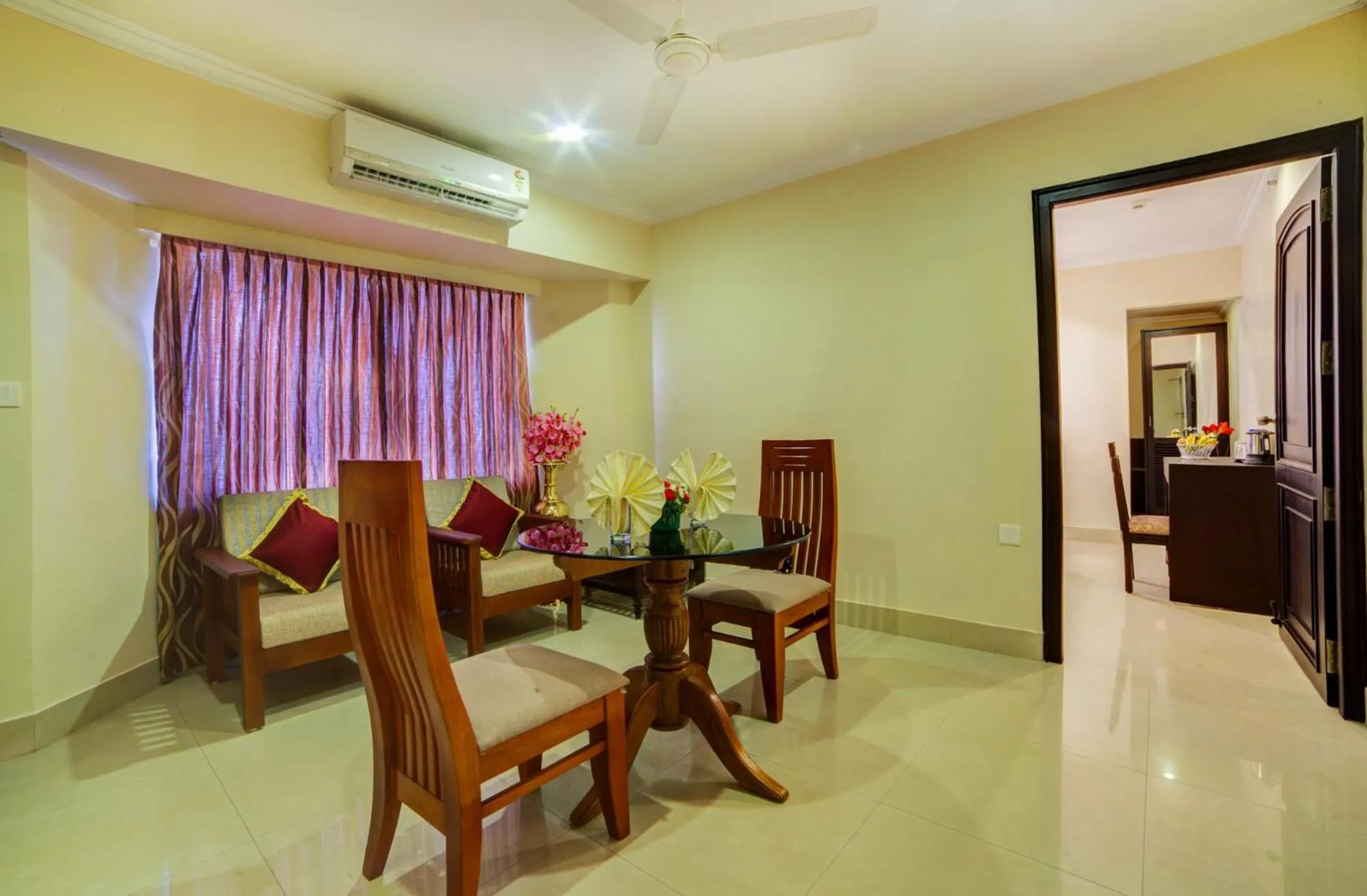 Seating area in Chirag Inn