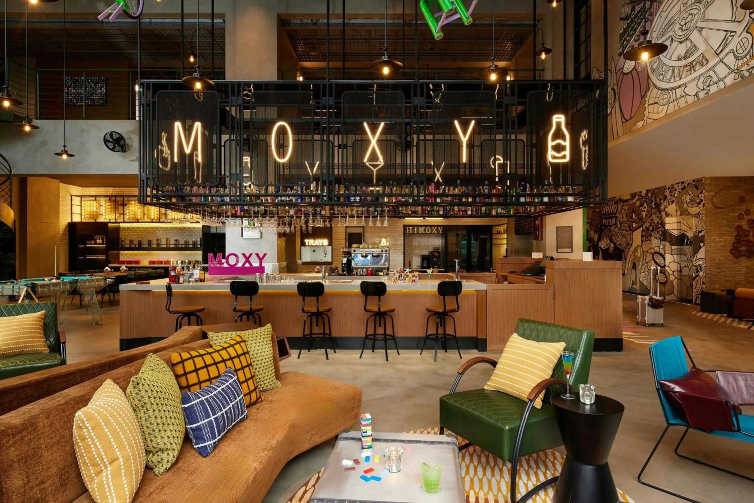 Lounge or bar in Moxy Shanghai Putuo