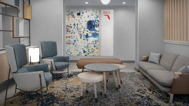 Seating area in TownePlace Suites by Marriott Miramar Beach Destin