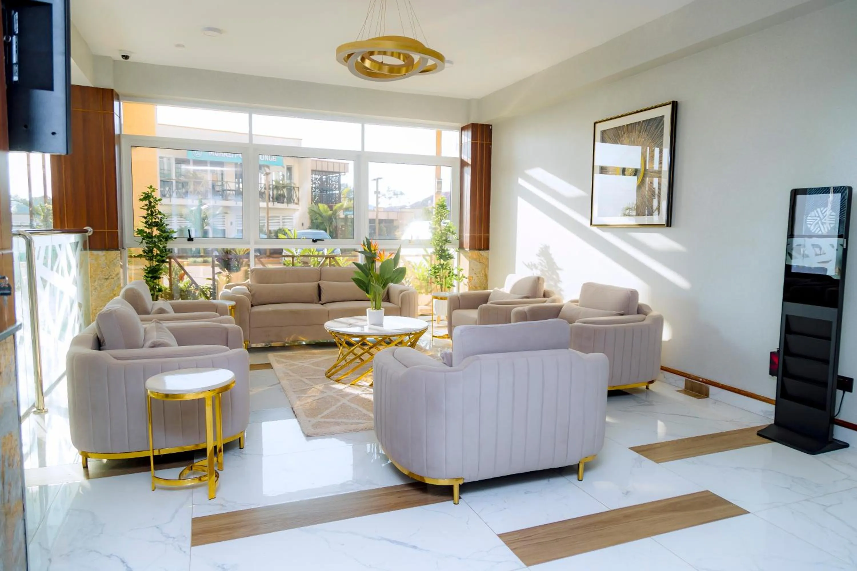 Communal lounge/ TV room in Kigali Paramount Hotel