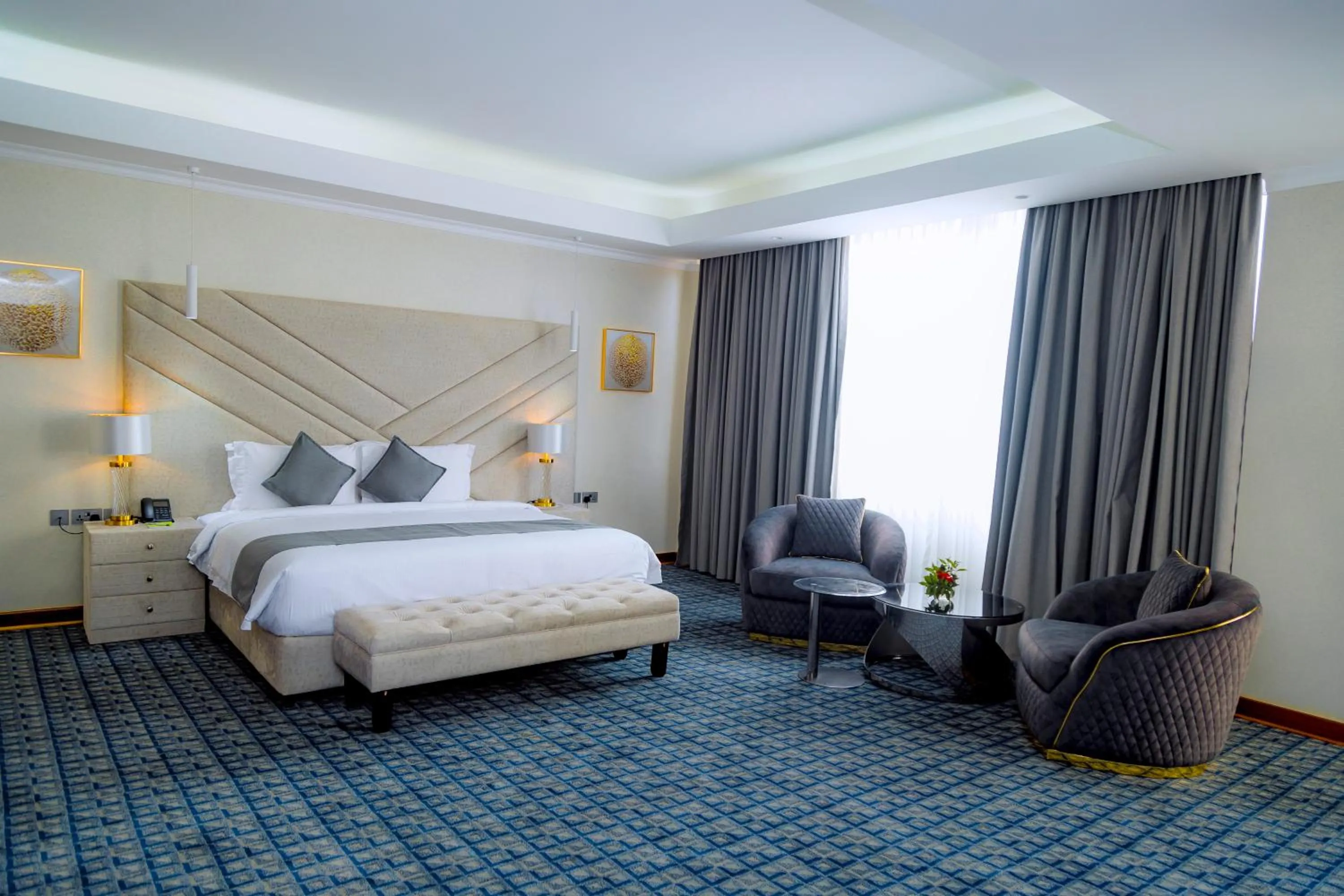 Bed in Kigali Paramount Hotel