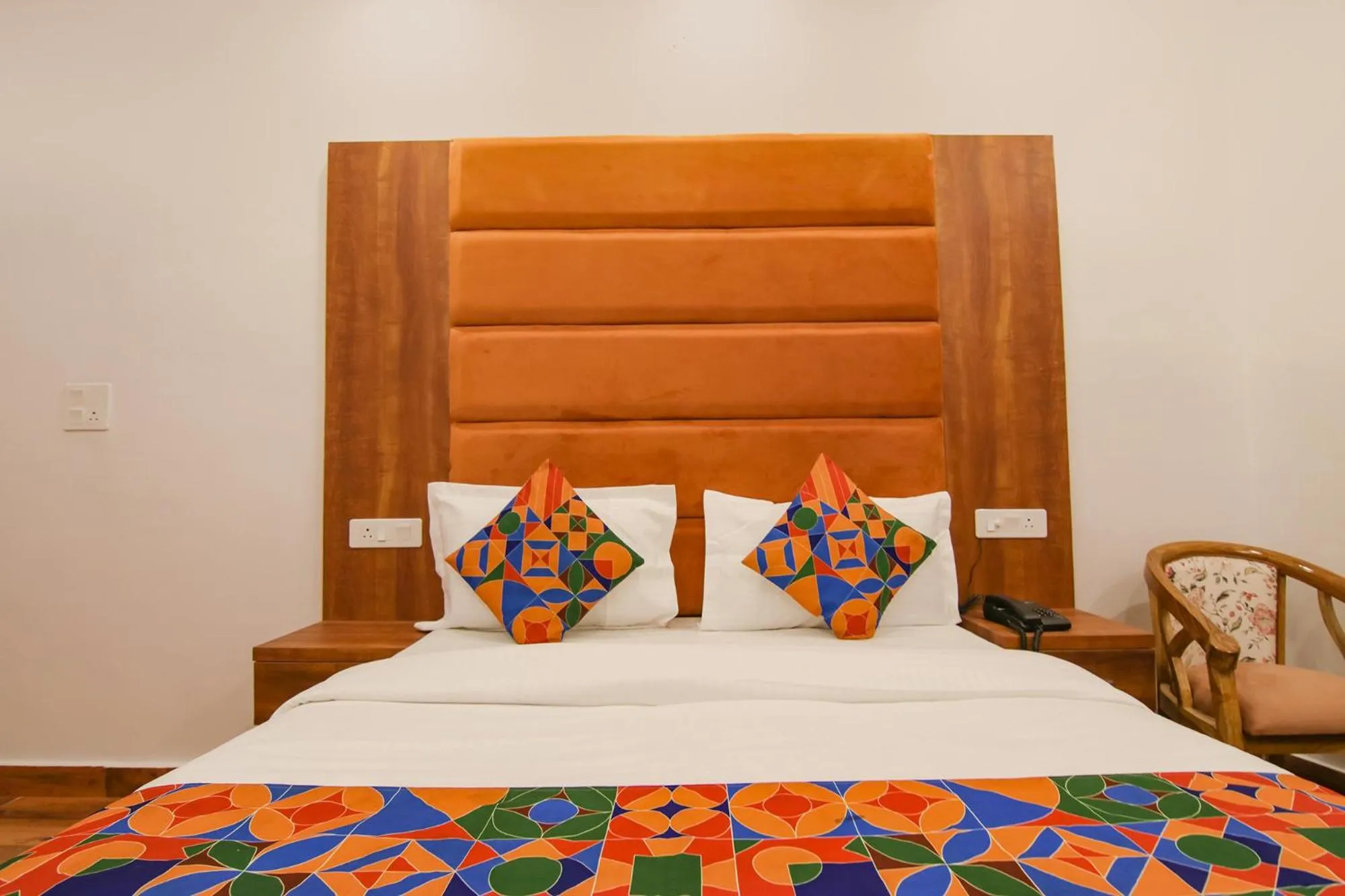 Bed in FabHotel Ambassador