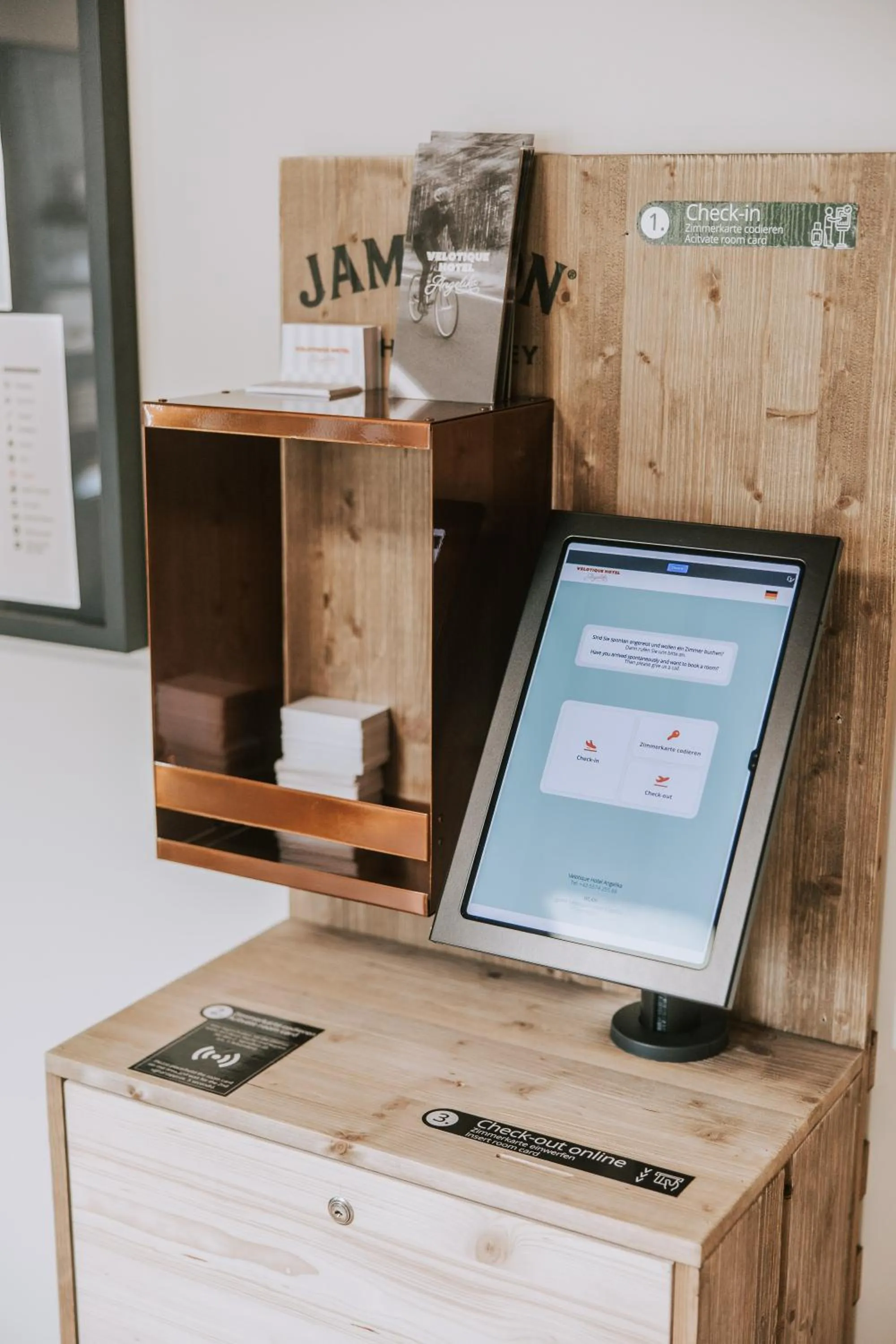 Lobby or reception in Velotique Hotel Angelika - Self-Check-in
