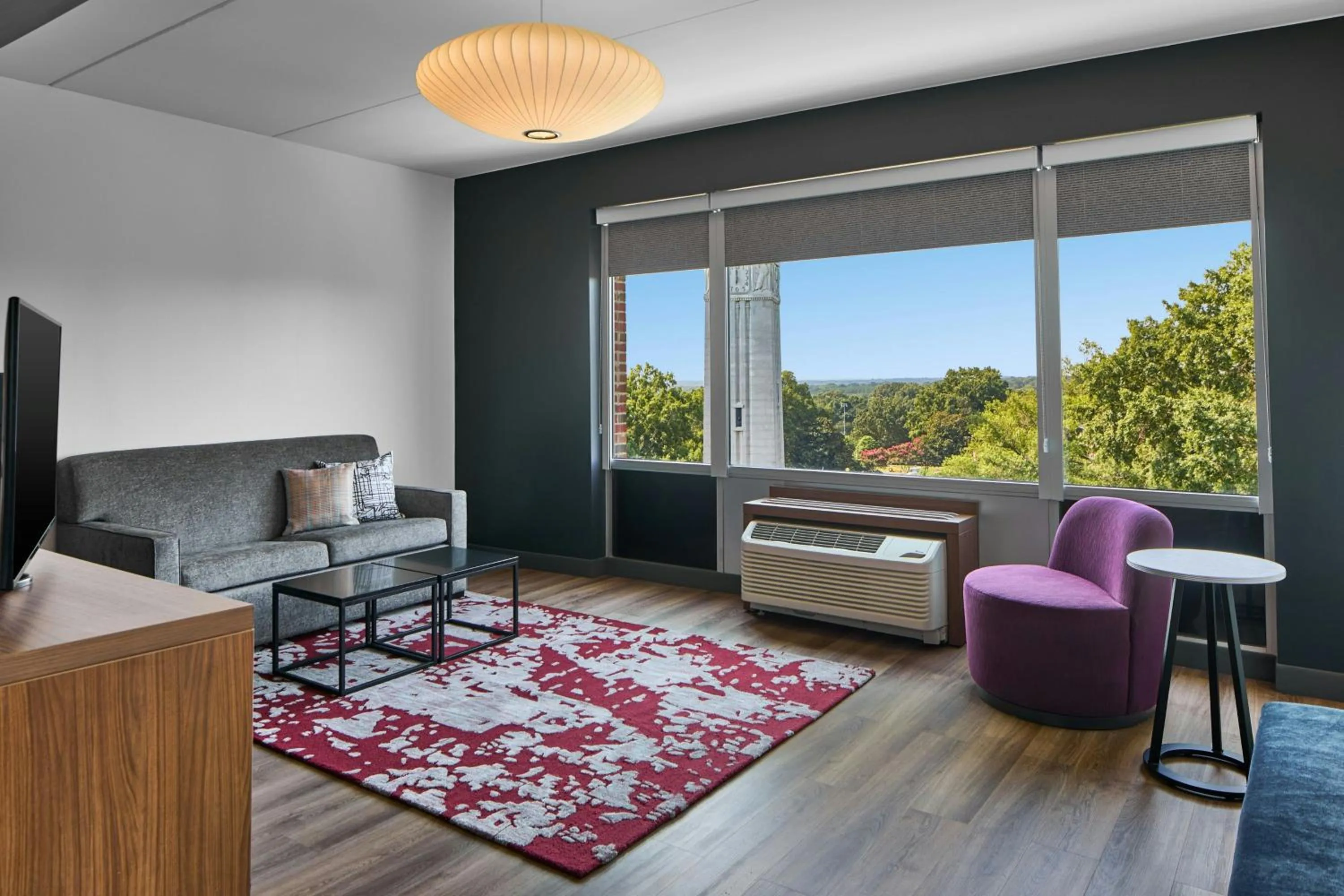 Living room in Aloft Raleigh