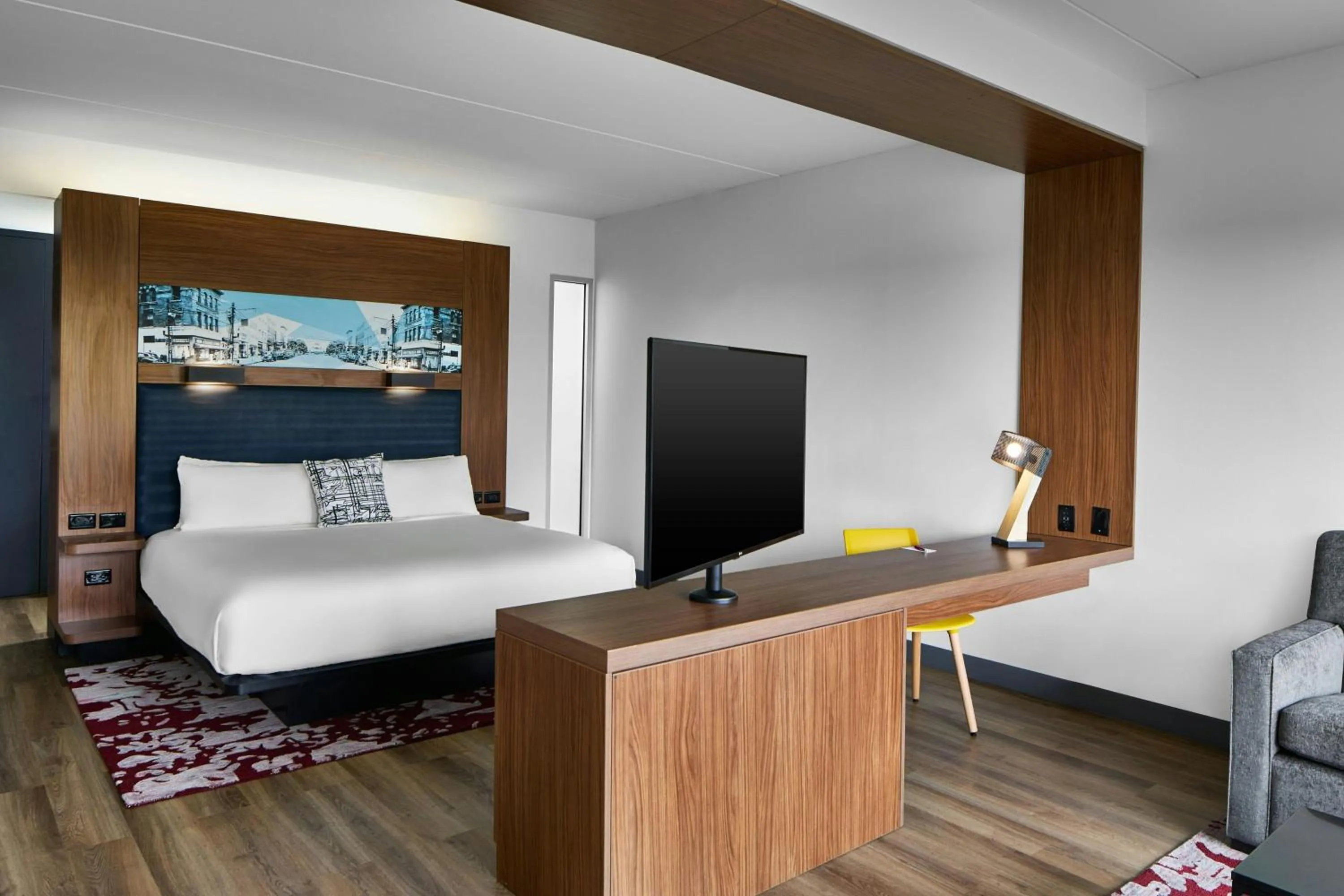 Bedroom in Aloft Raleigh