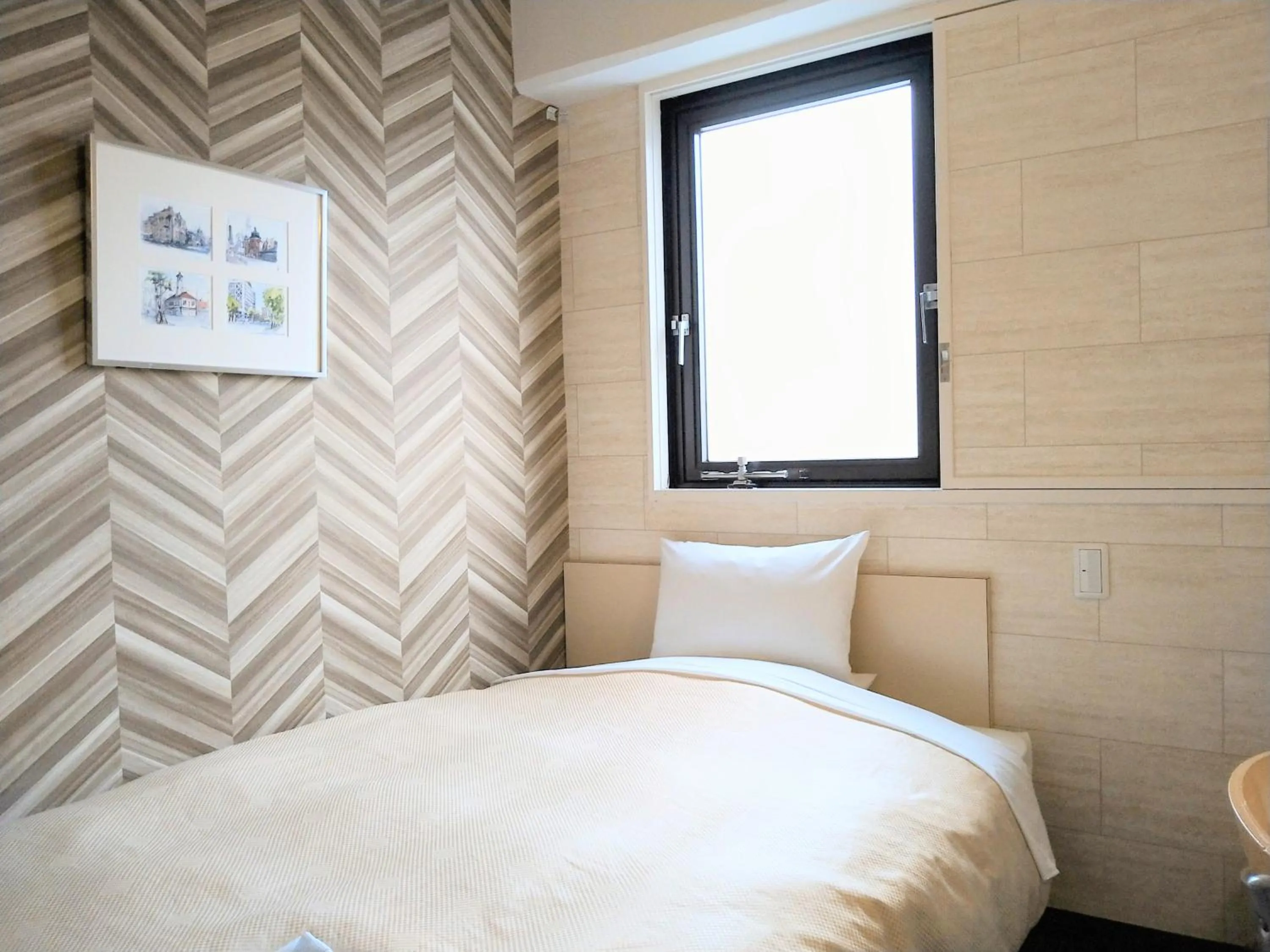 Bed in Morioka New City Hotel