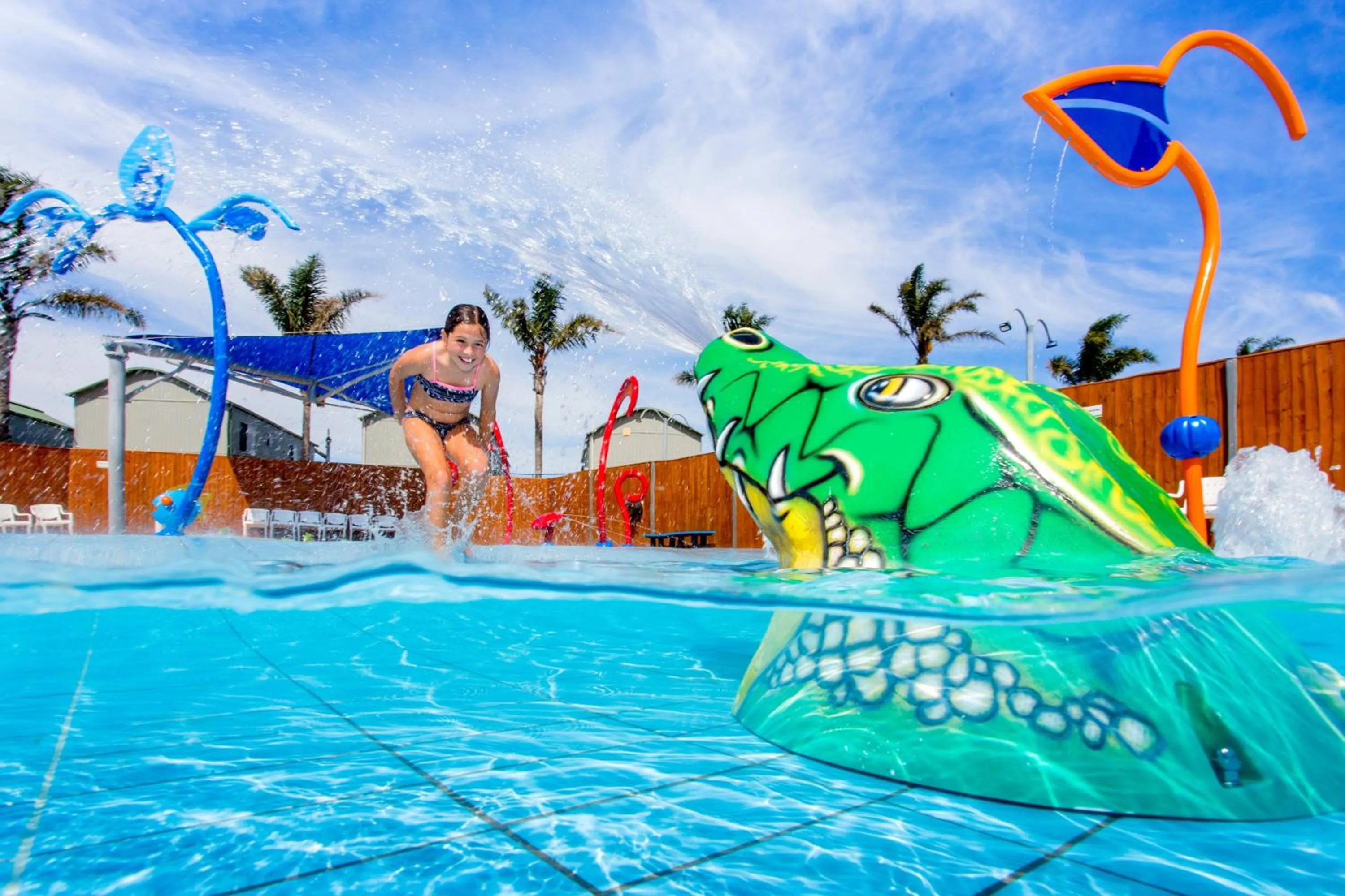 Aqua park in BIG4 Easts Beach Holiday Park