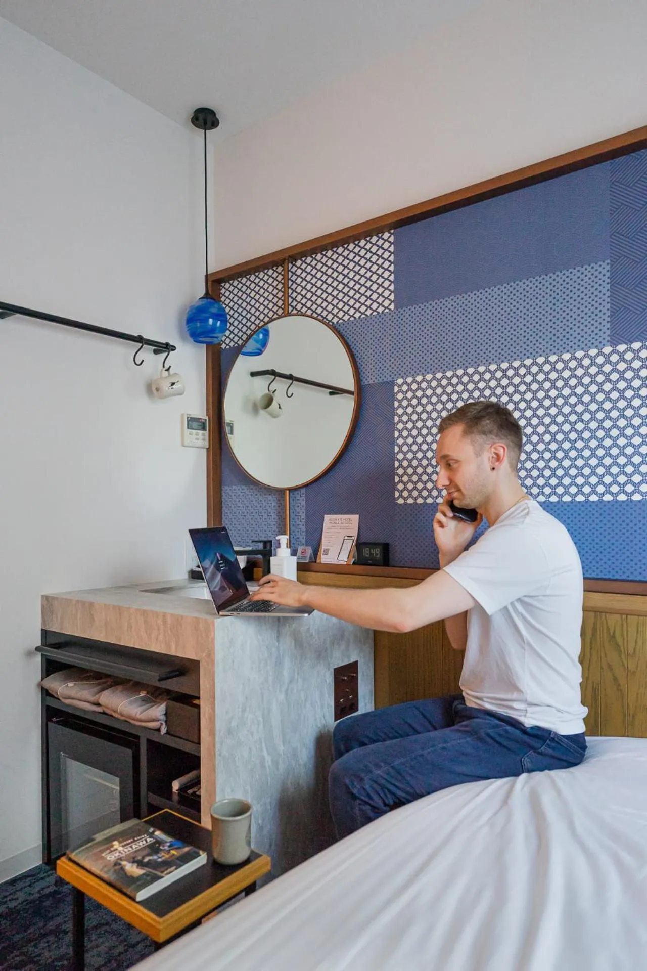 Bed in Estinate Hotel Naha