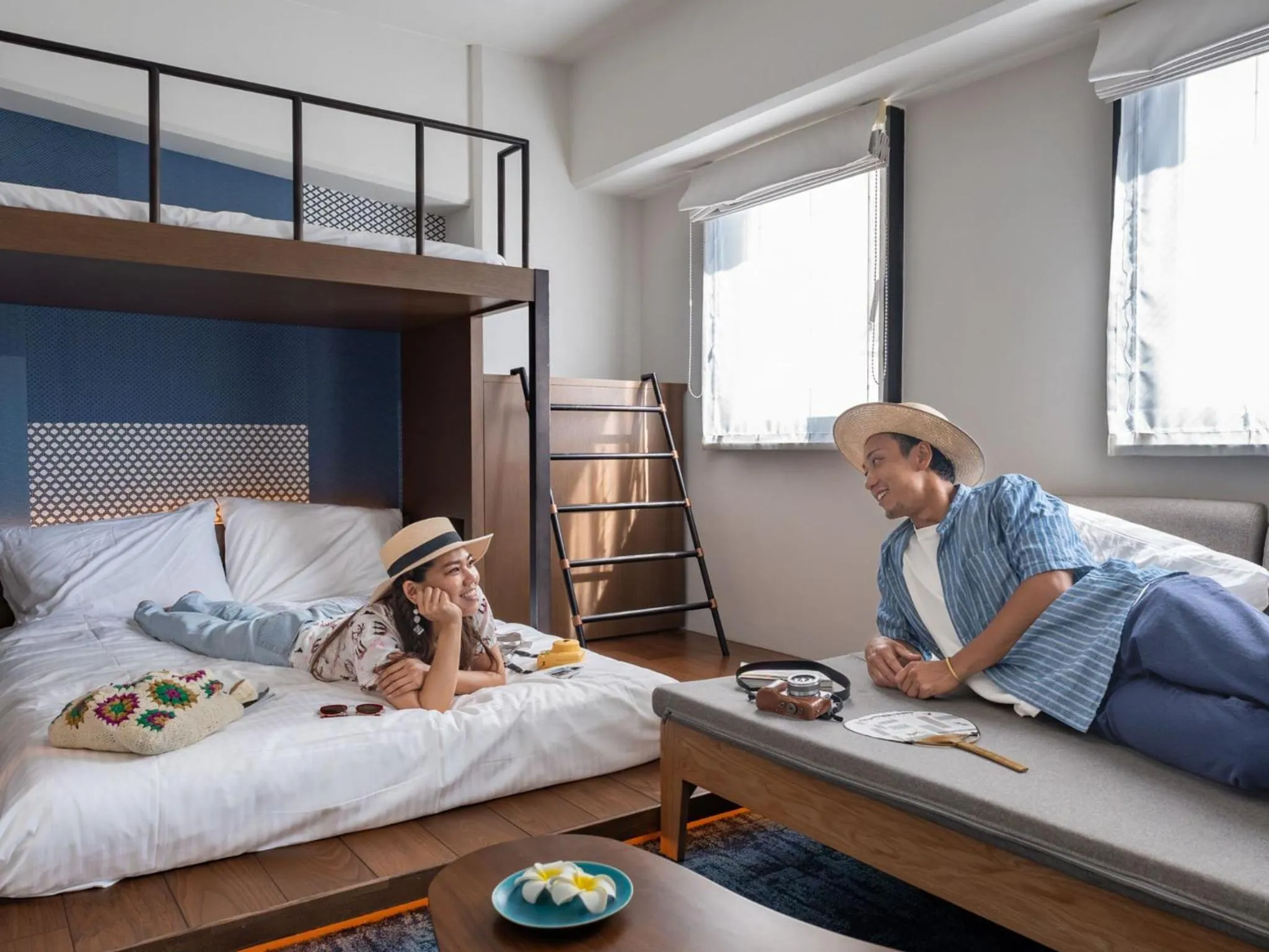 Bed in Estinate Hotel Naha