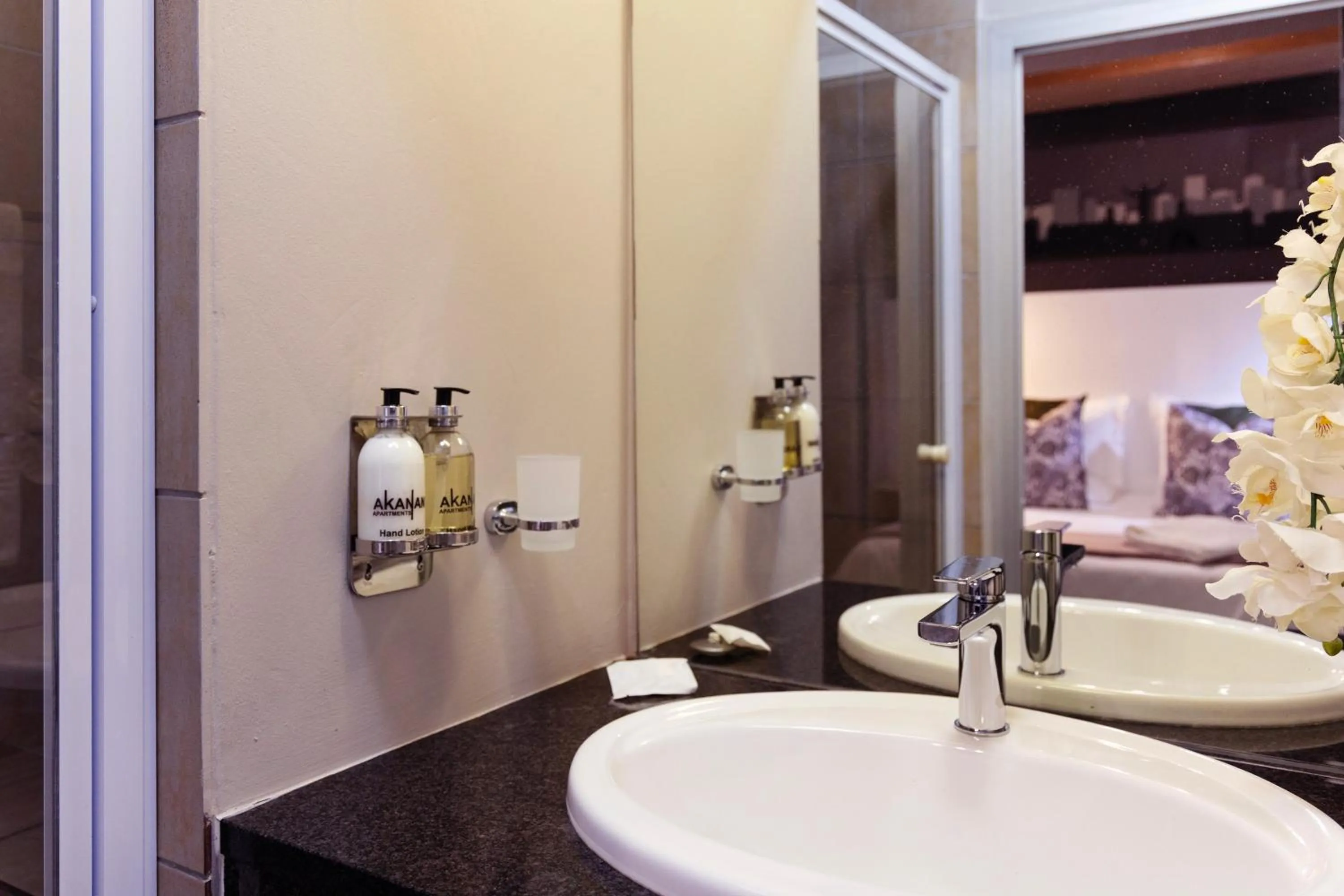 Bed in Akanani Apartments