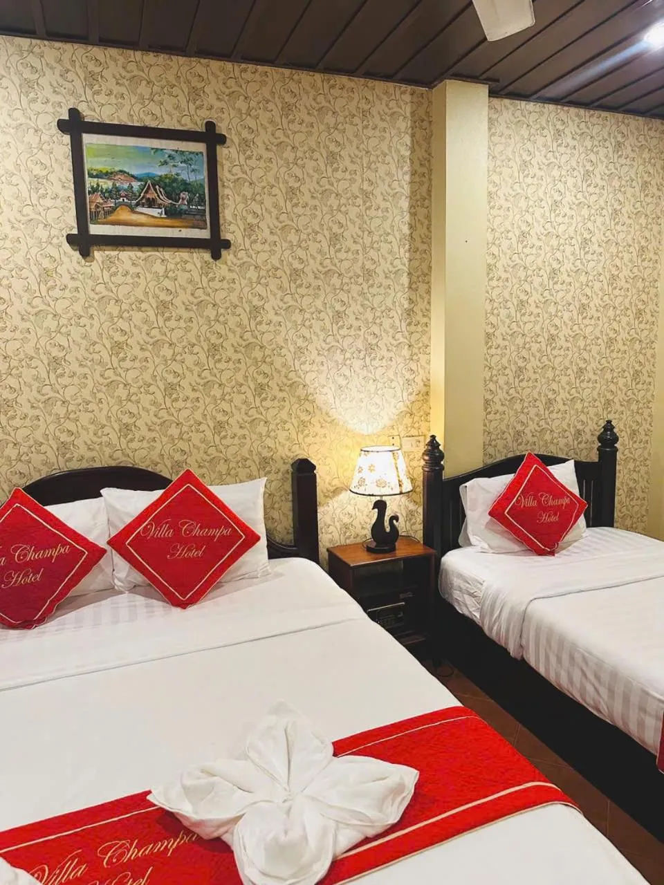 Photo of the whole room, Bed in Luang Prabang Champa Villa Hotel