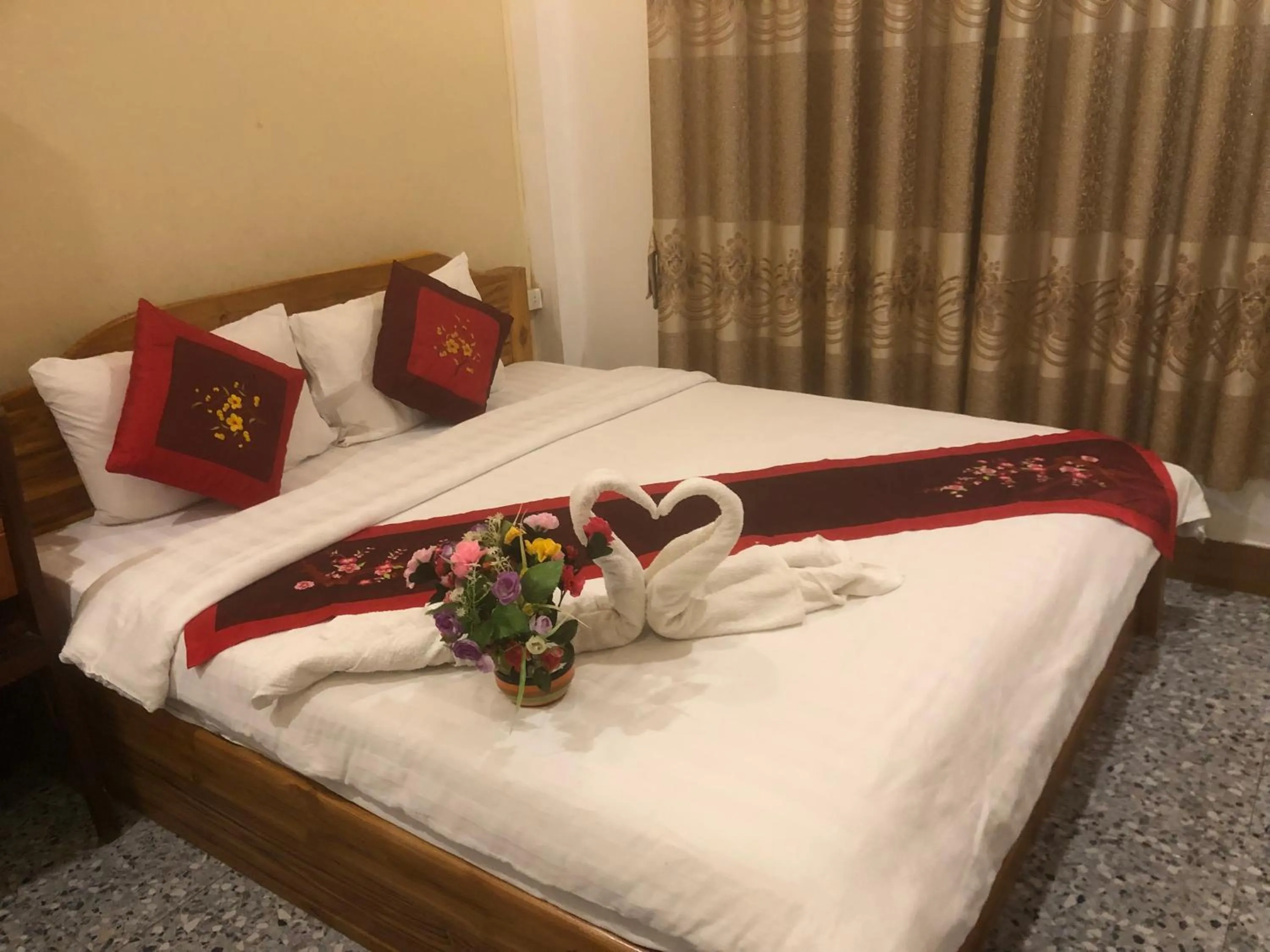 Bed in Nocknoy Lanexang Guest House