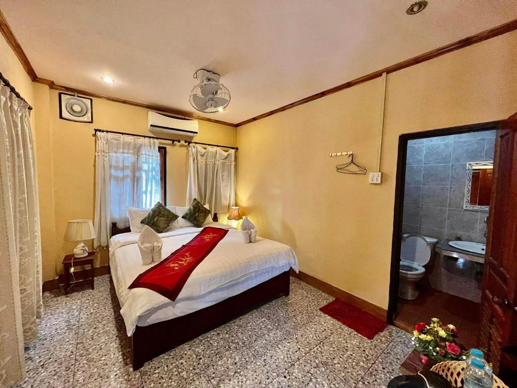 Bed in Nocknoy Lanexang Guest House