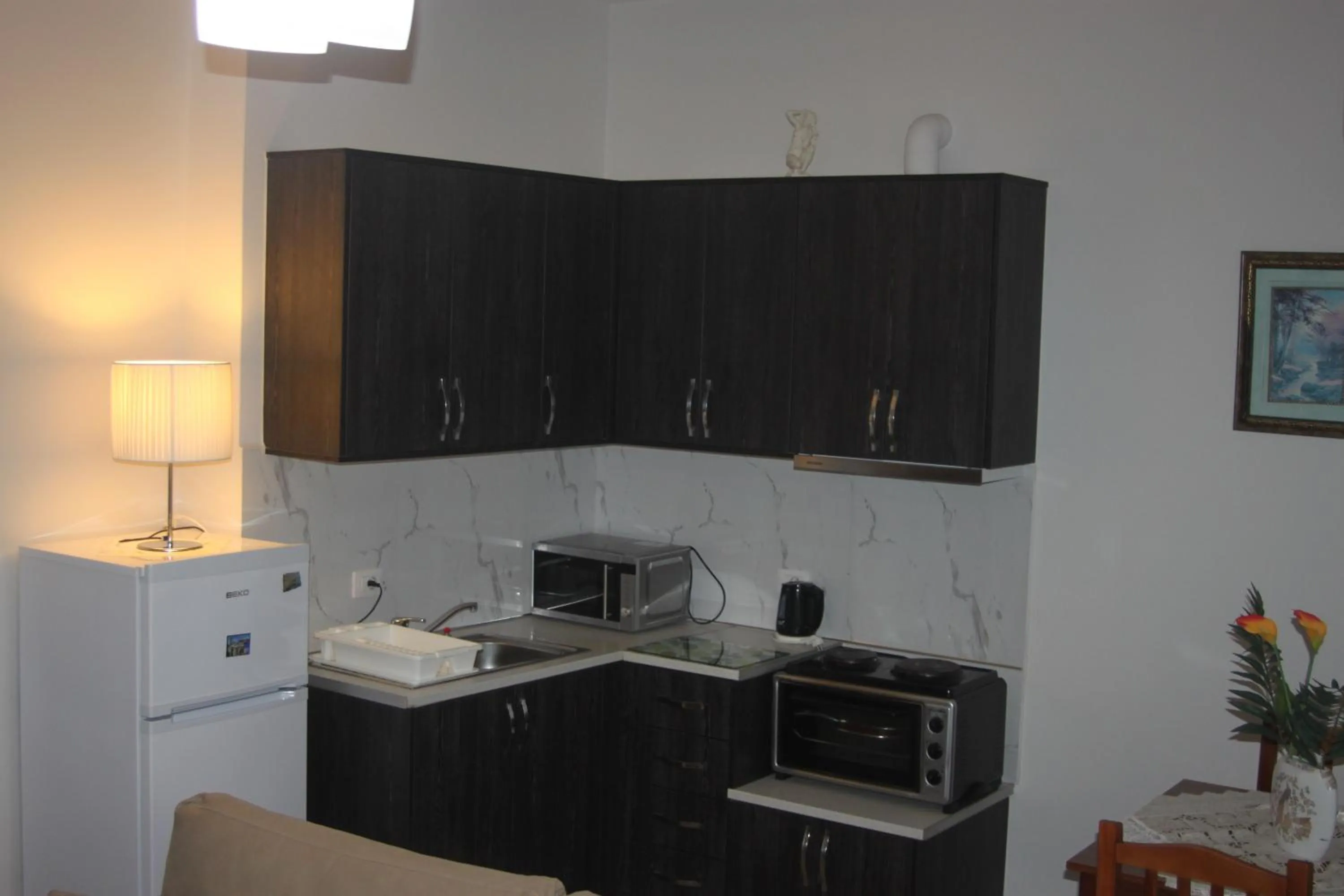 Kitchen or kitchenette in Relax Apts Saranda