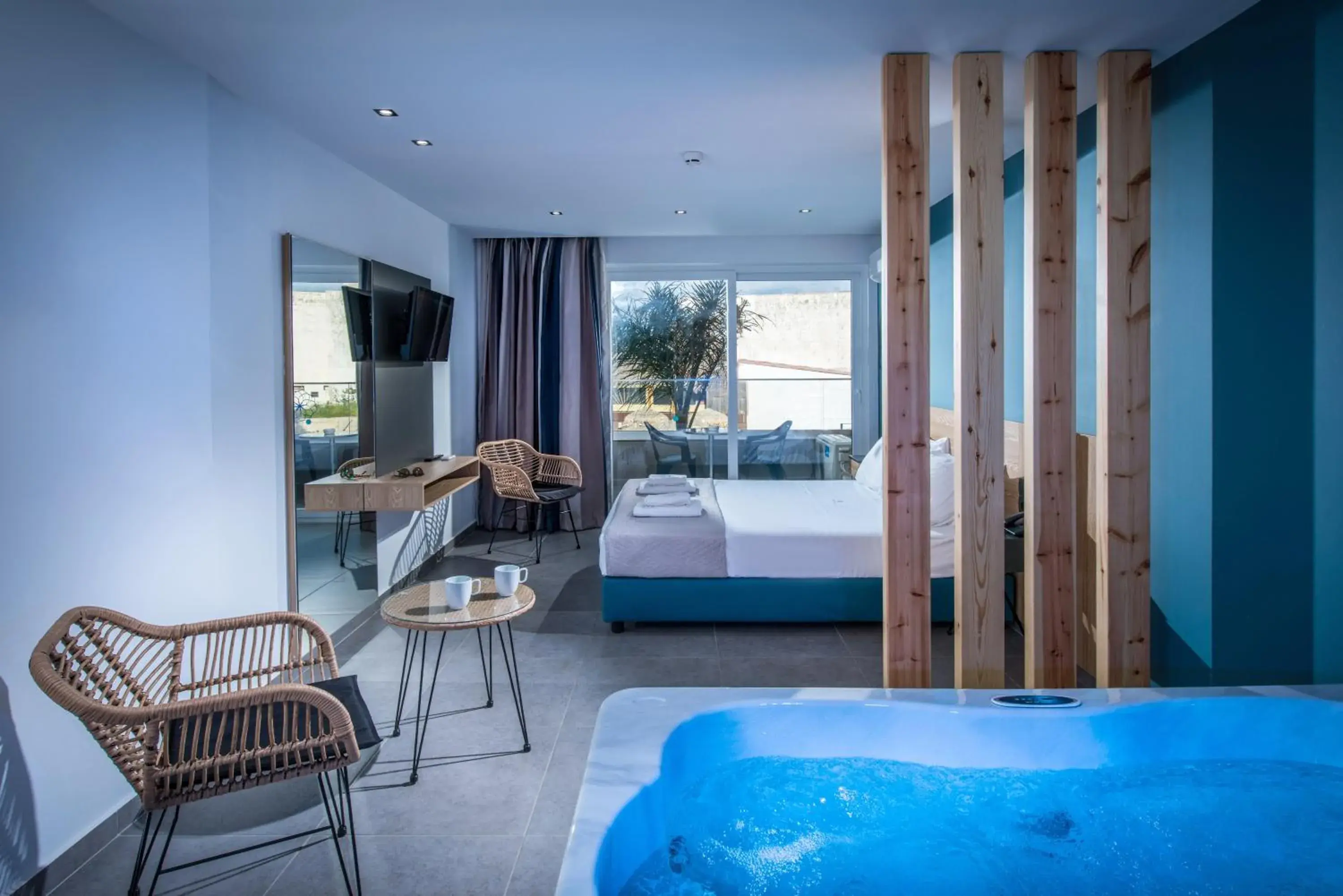 Superior Double Room with Indoor Jacuzzi in Infinity Blue Boutique Hotel & Spa - Adults Only Superior Double Room with Indoor Jacuzzi in Infinity Blue Boutique Hotel & Spa - Adults Only