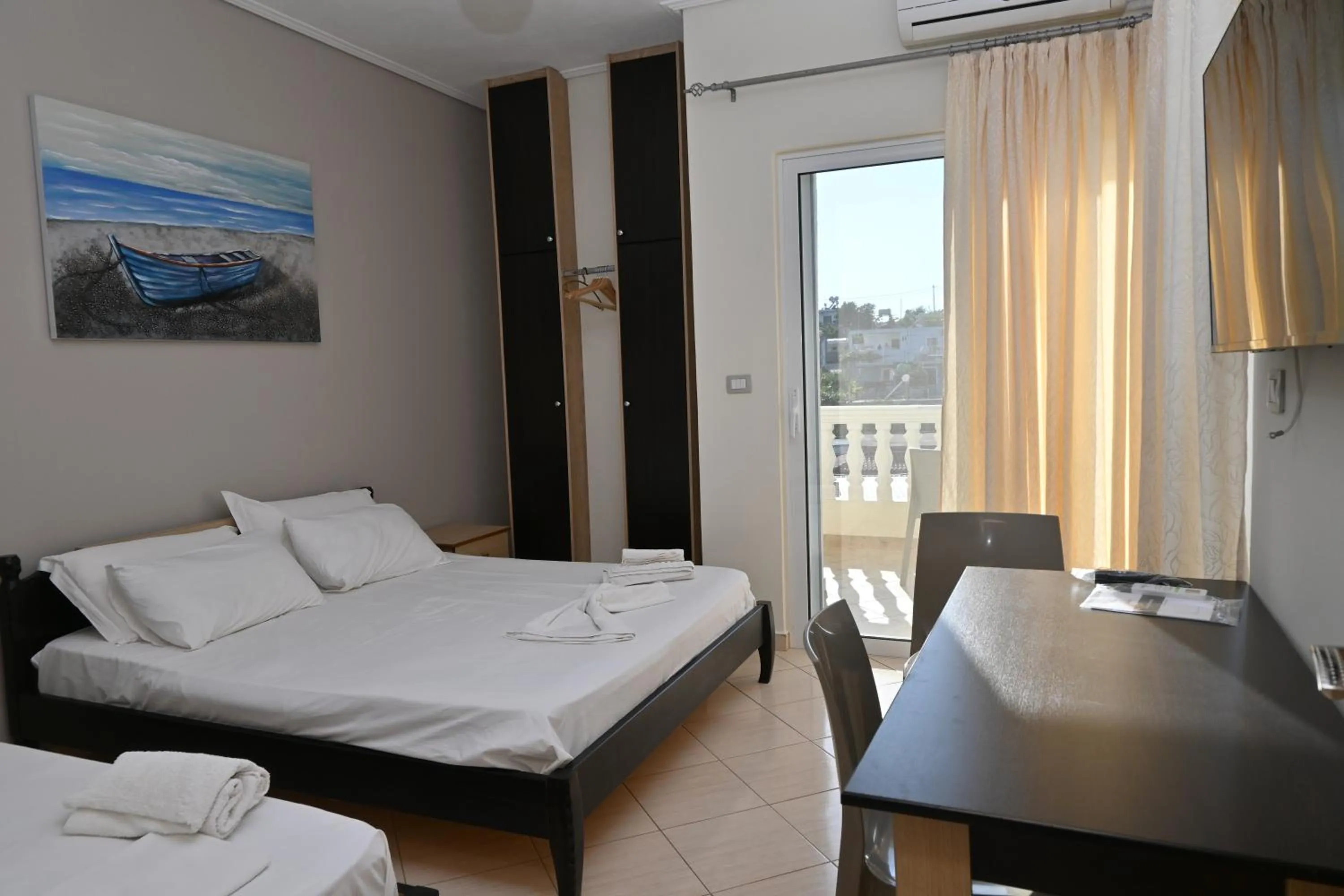 Balcony/Terrace, Bed in EROS HOTEL Ksamil