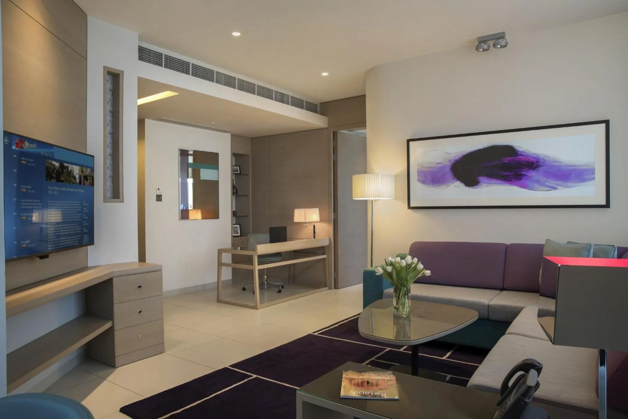 Seating area in Capital Centre Arjaan by Rotana