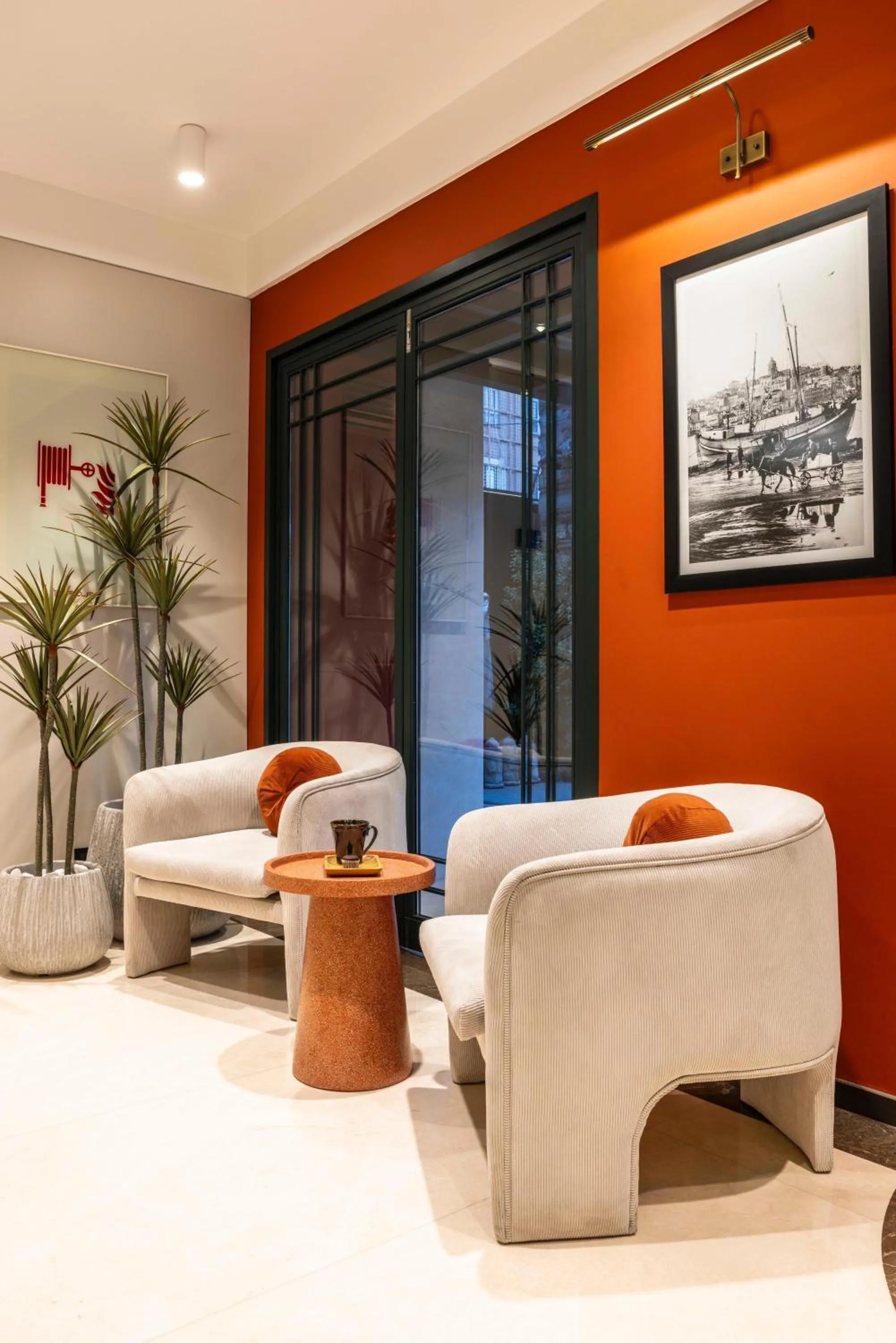 Seating area in Emilion Hotel