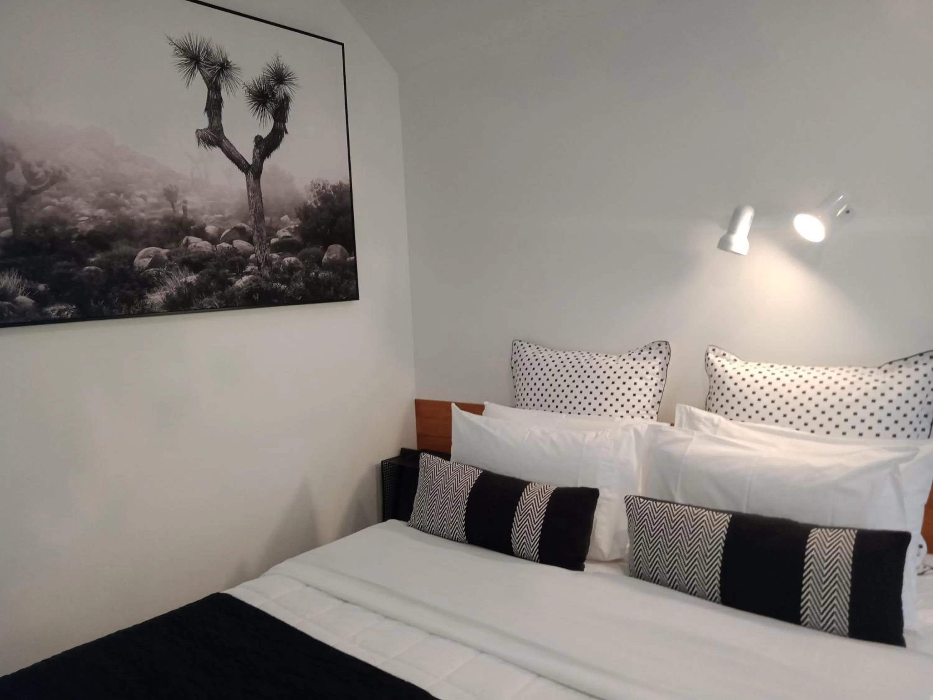 Bed in Four Peaks Motel