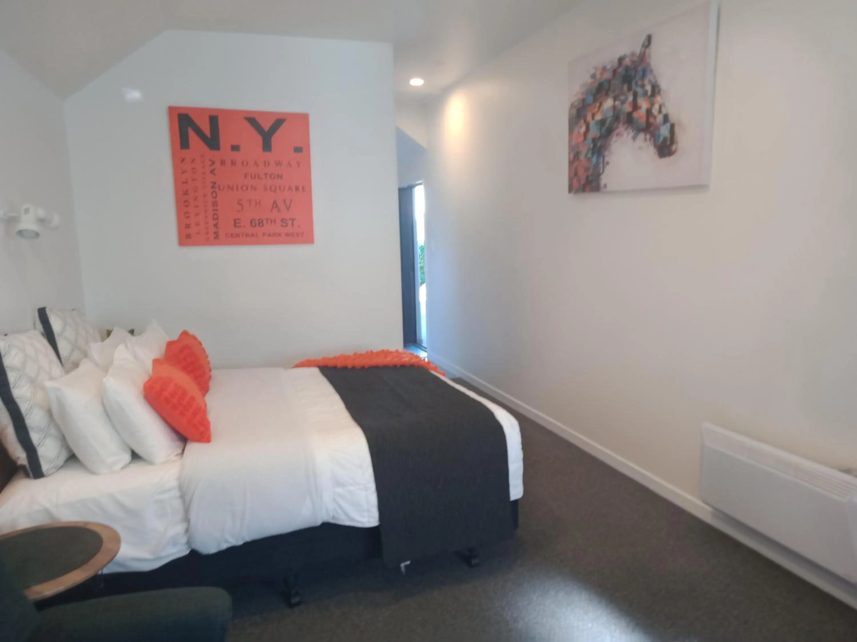 Bed in Four Peaks Motel