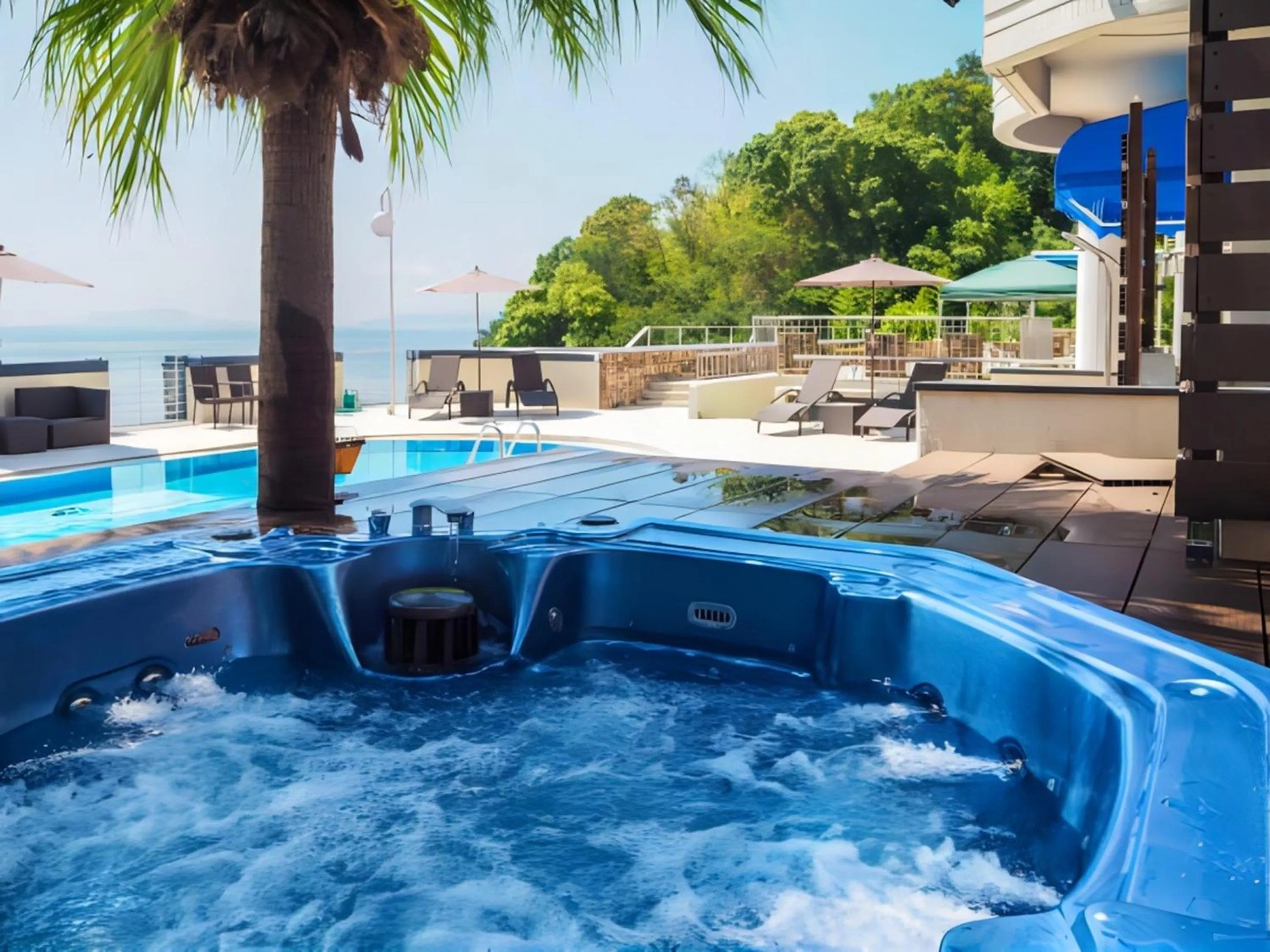 Pool view in LiVEMAX RESORT Setouchi Sea Front