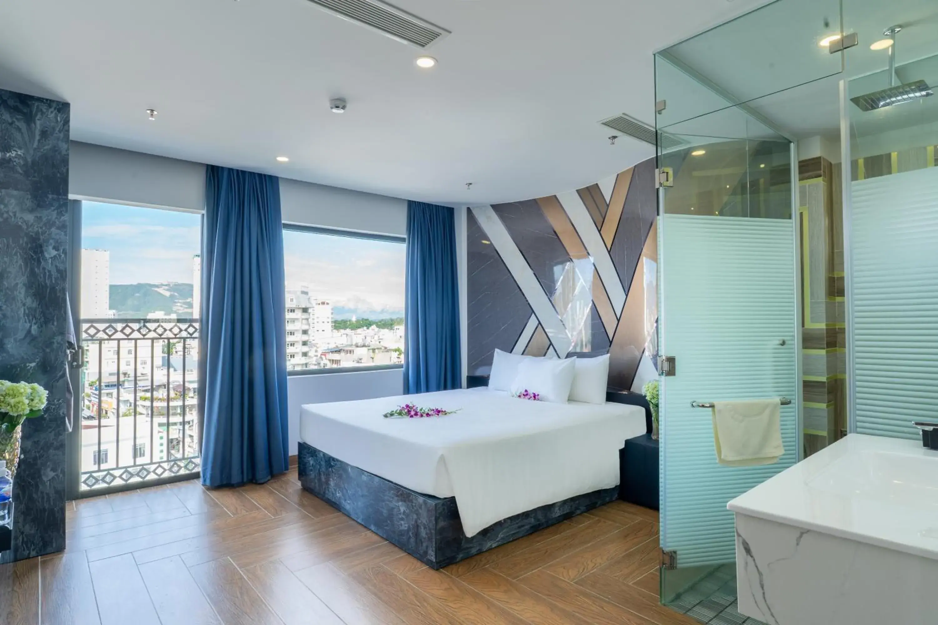 Deluxe Double or Twin Room with City View in W Premium Nha Trang Deluxe Double or Twin Room with City View in W Premium Nha Trang