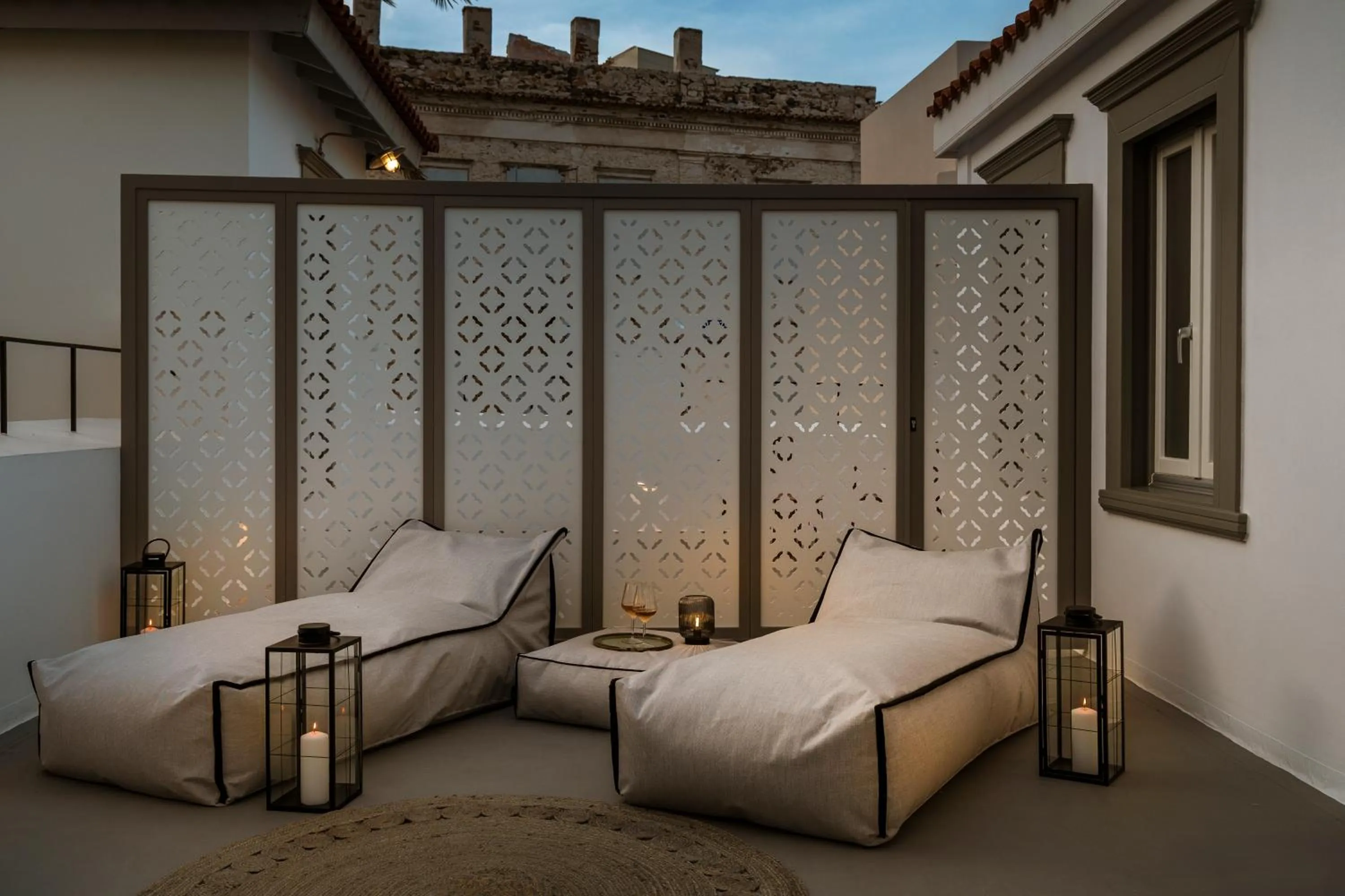 Balcony/Terrace, Bed in Alma Syros