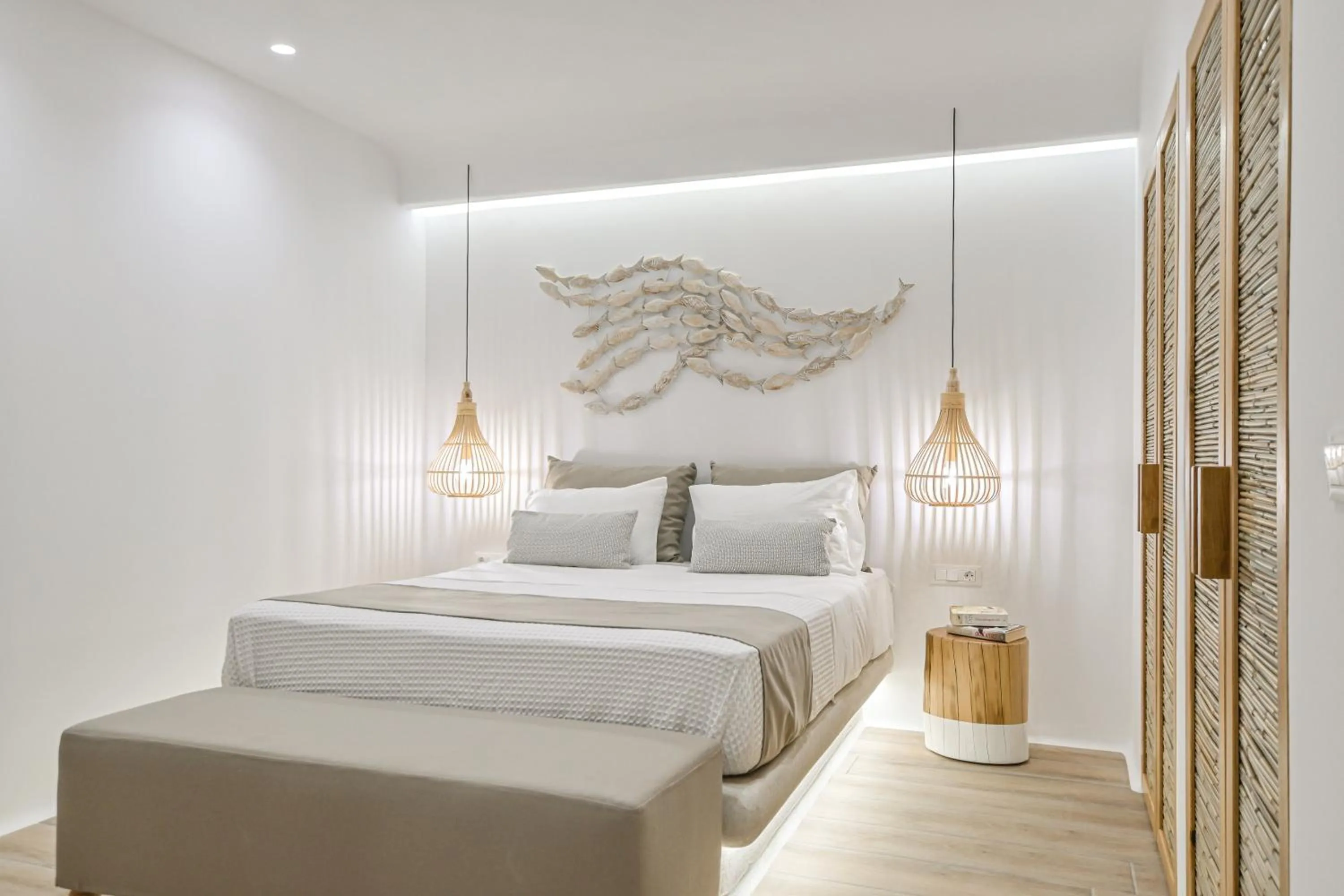 Bed in Villa Adriana Hotel