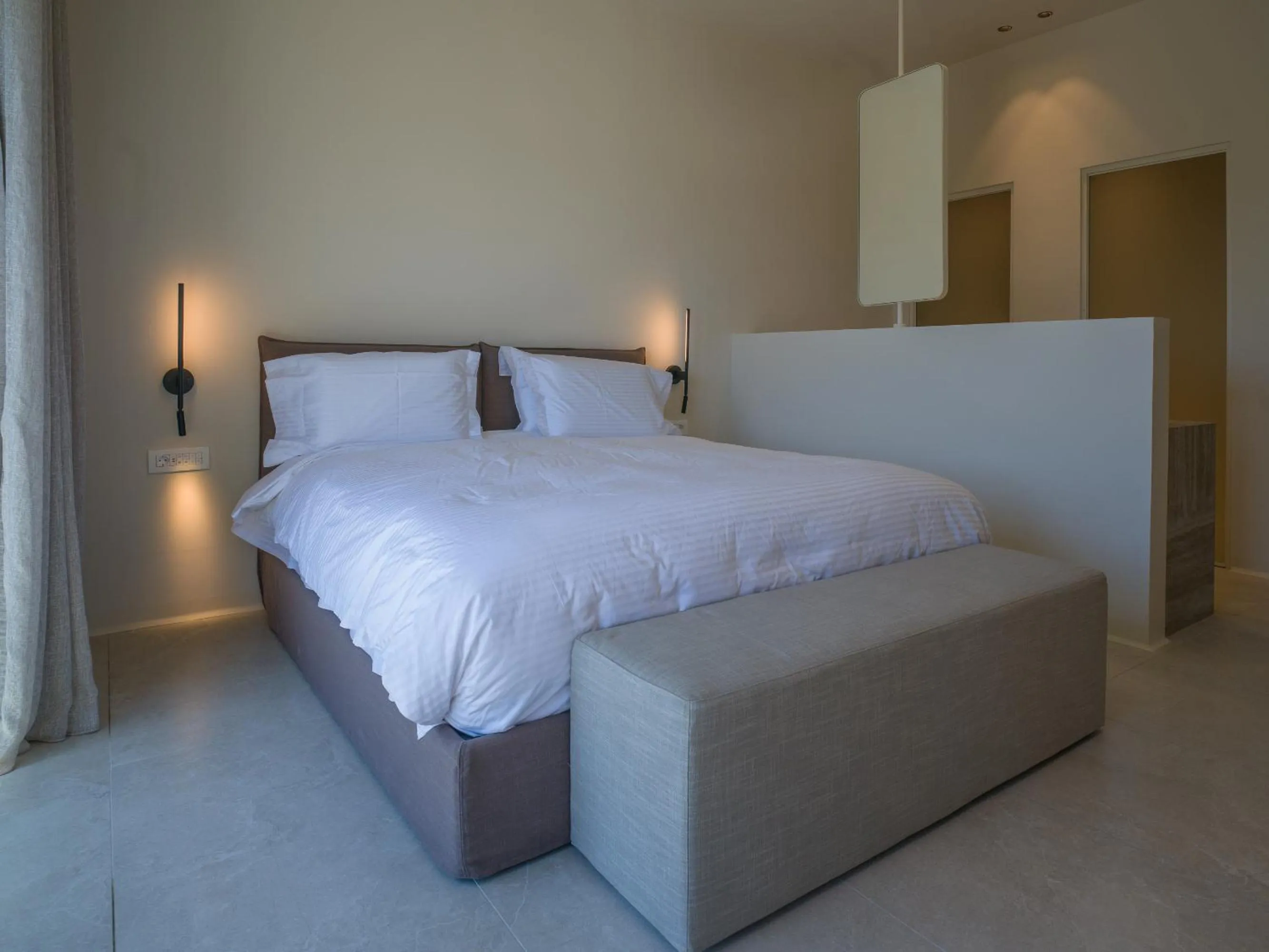 Bed in VEZO Suites Mykonos