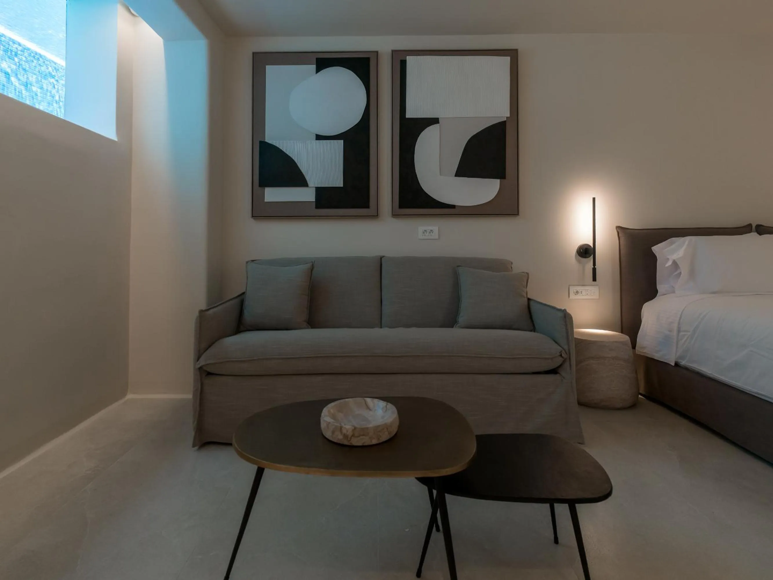 Bed in VEZO Suites Mykonos