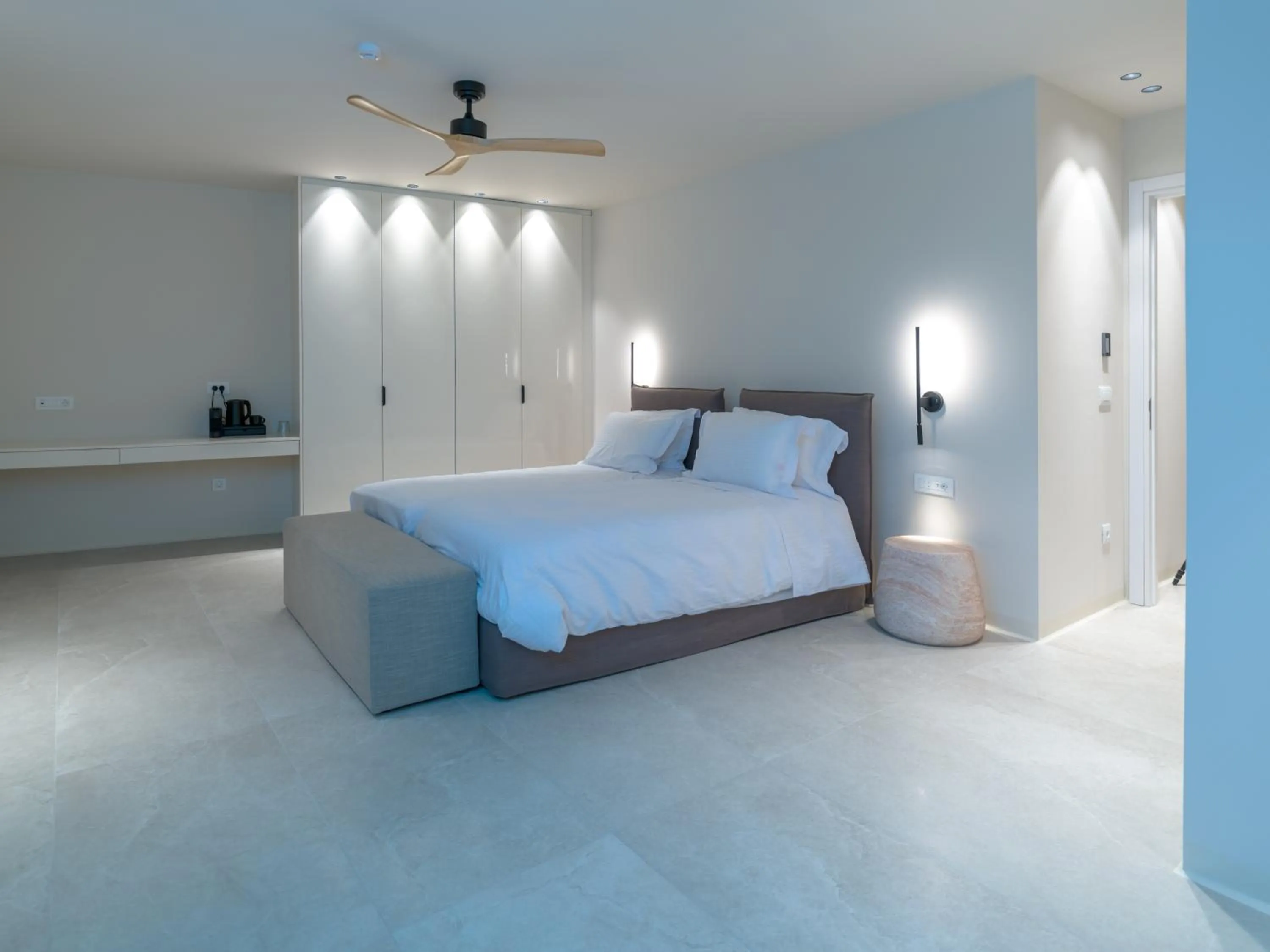 Bed in VEZO Suites Mykonos