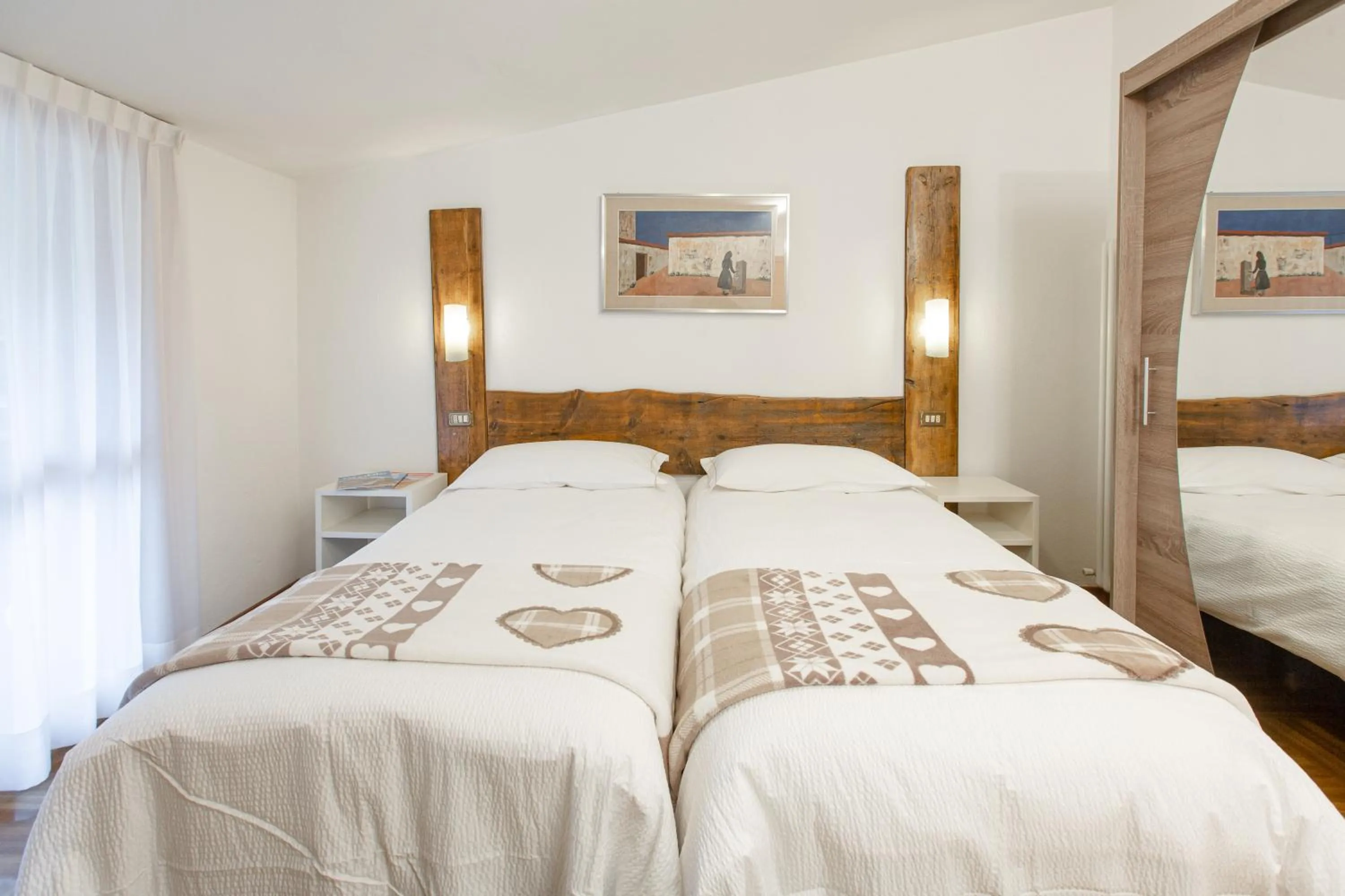 Bed in Hotel Biancospino